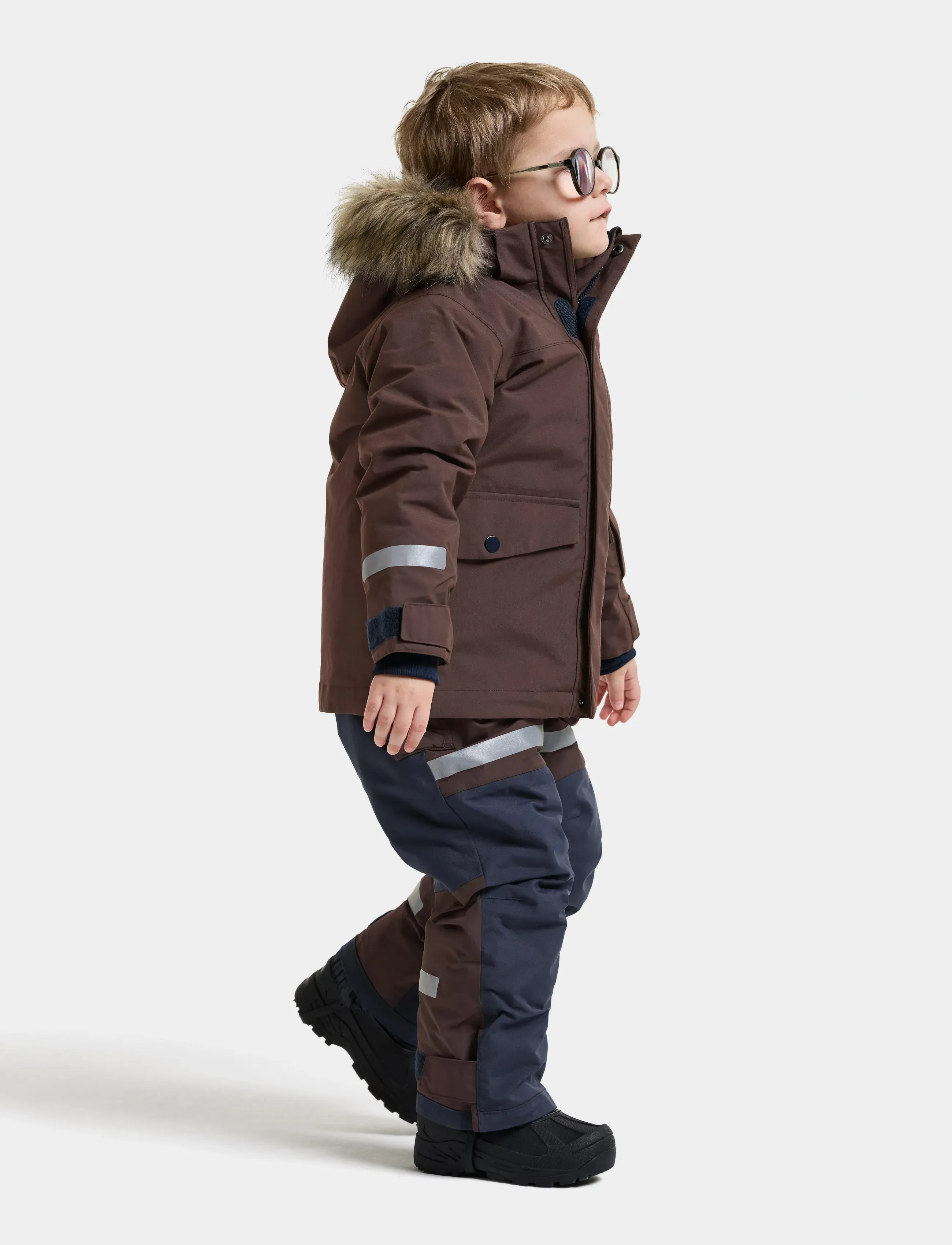 Didriksons - Bjärven Kids' Parka - shadow brown - 4
