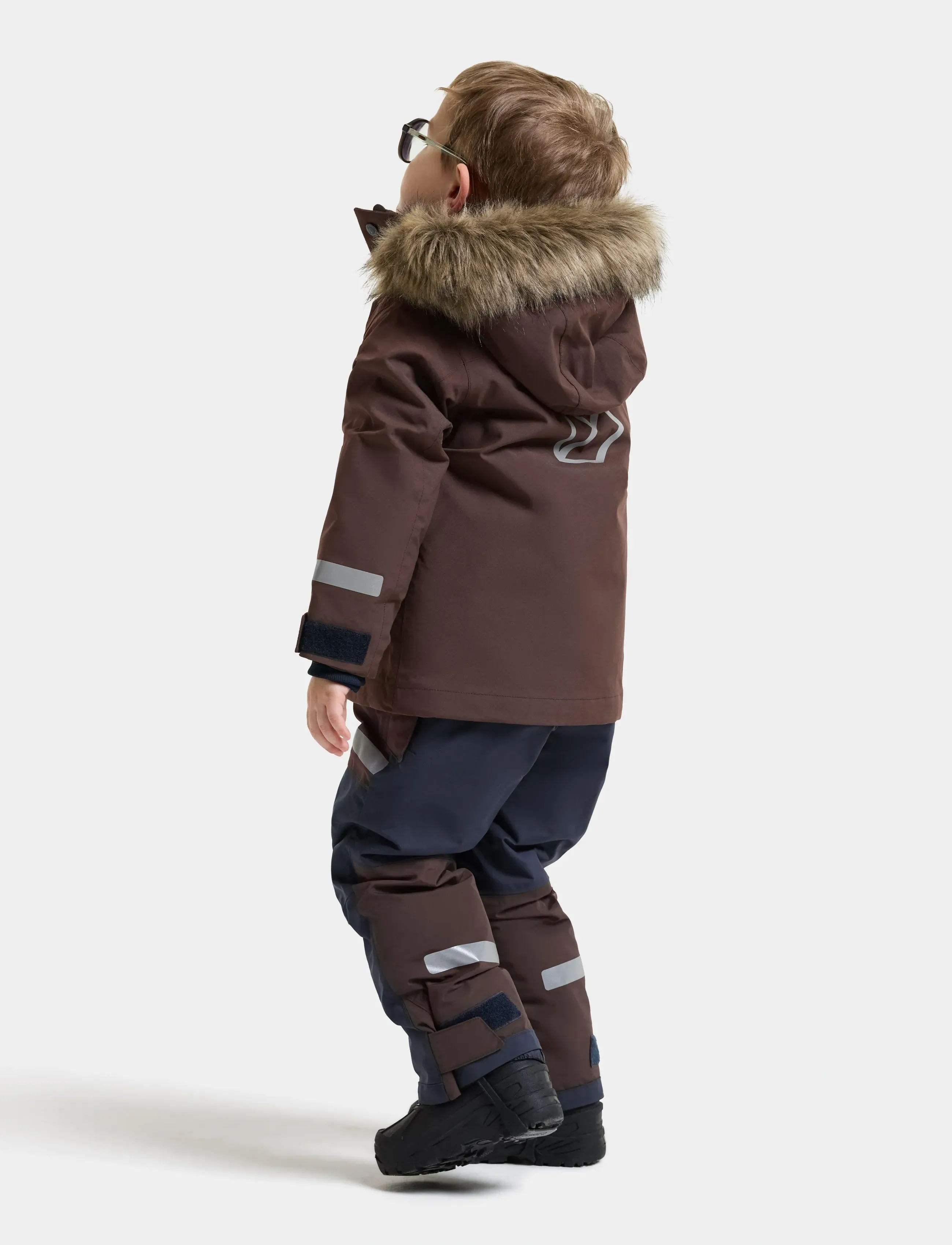 Didriksons - Bjärven Kids' Parka - shadow brown - 5