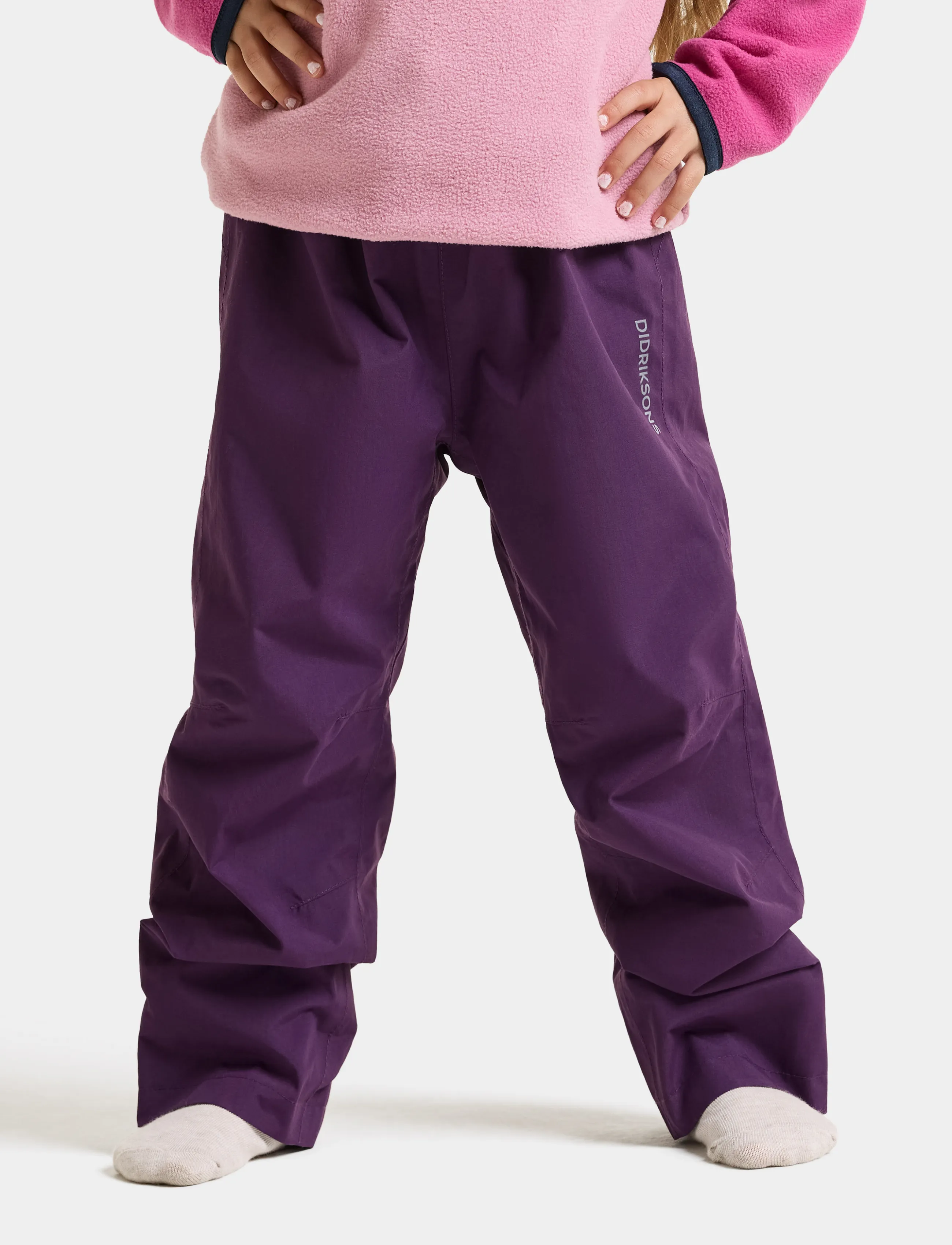 Didriksons Avan Kids' Pants, 98, Shell Clothing, Lila - Kinder