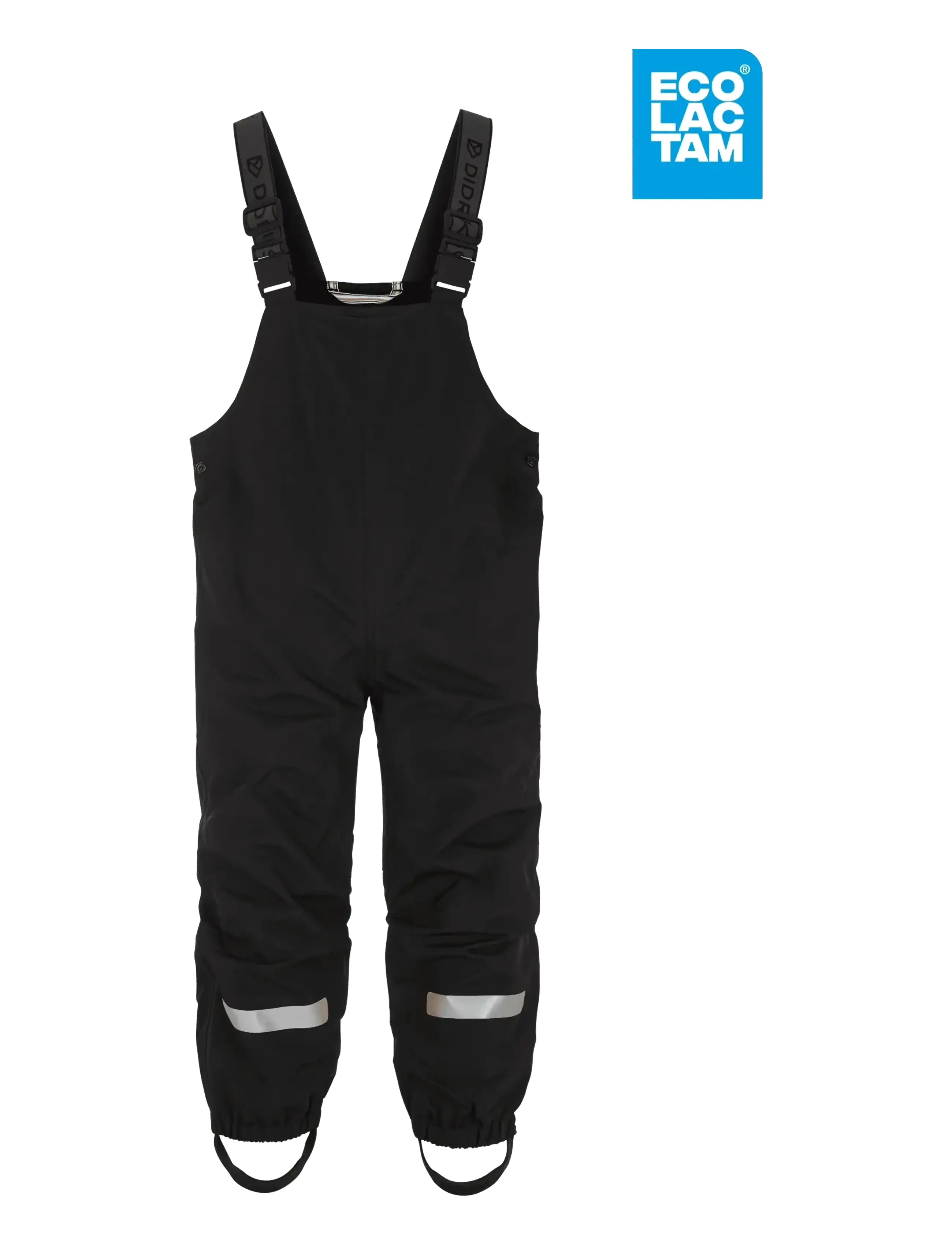 Didriksons Foxen Bib Kids' Pant, 80, Black, Sneskibeklædning > Sneskibukser, Børn