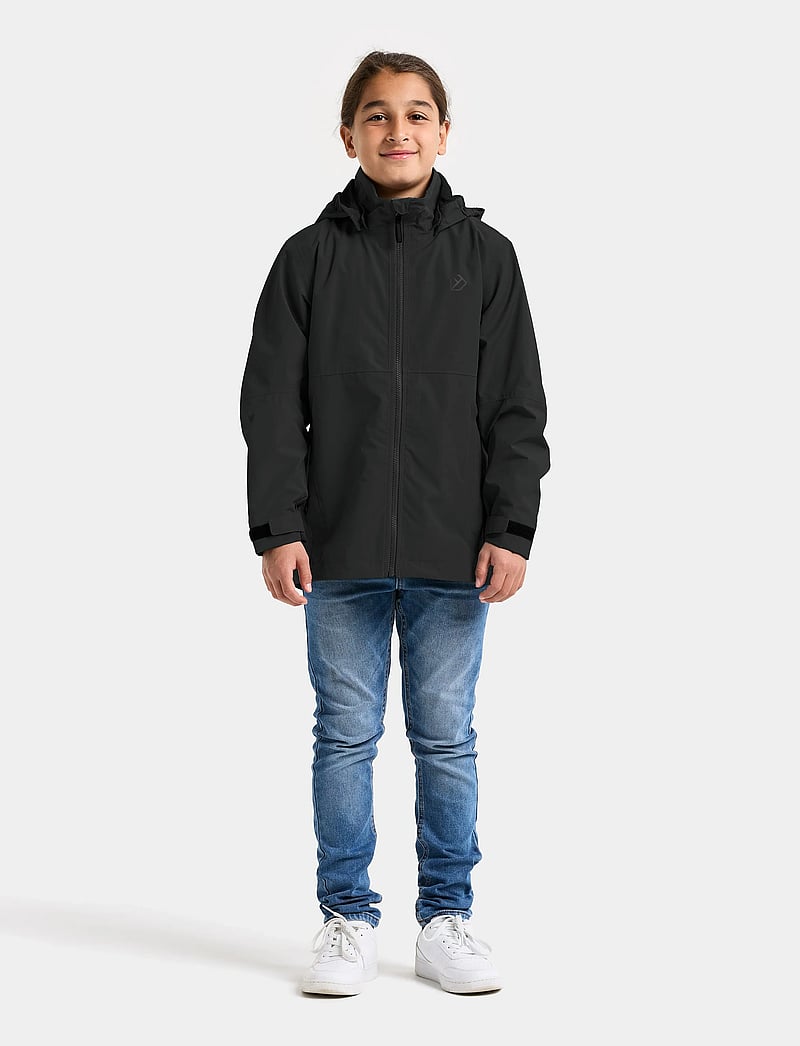 Didriksons - PIKO KIDS JACKET 9 - shell- & regnjakker - black - 0