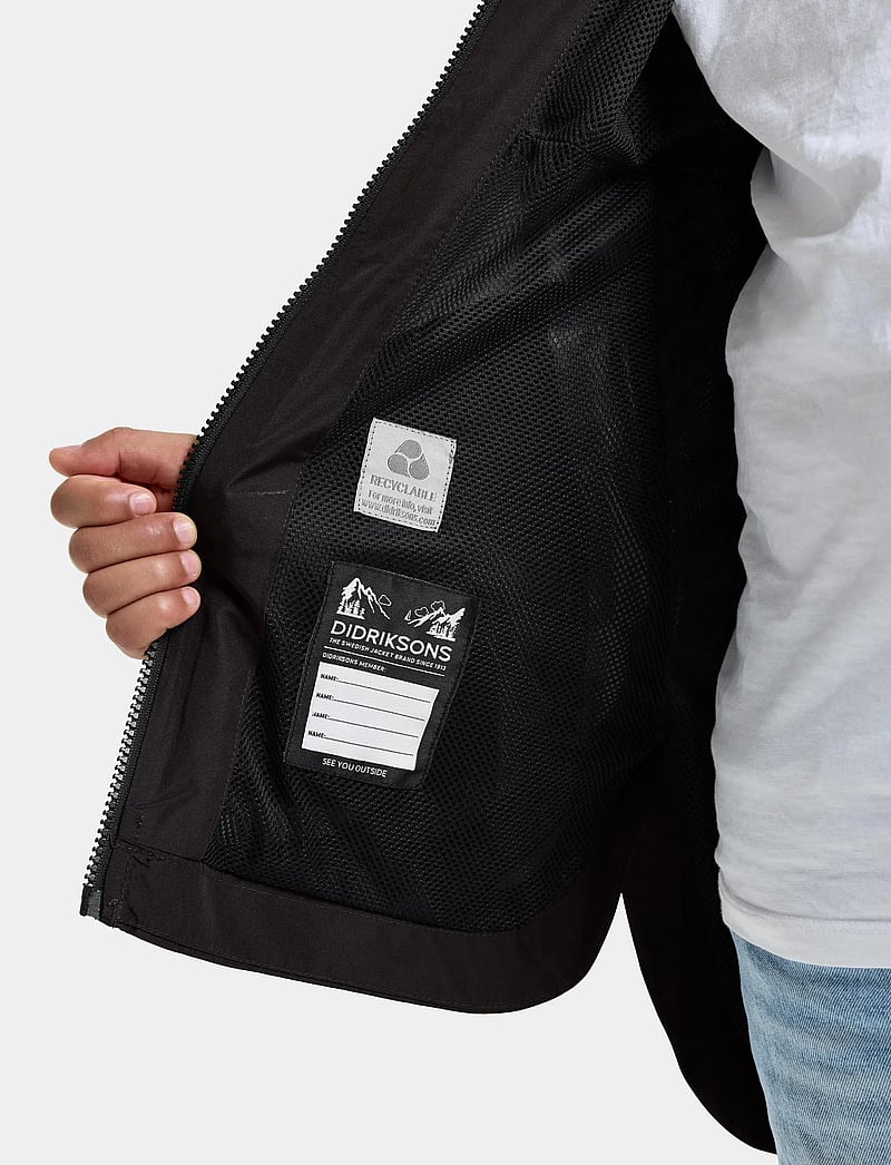 Didriksons - PIKO KIDS JACKET 9 - shell- & regnjakker - black - 0