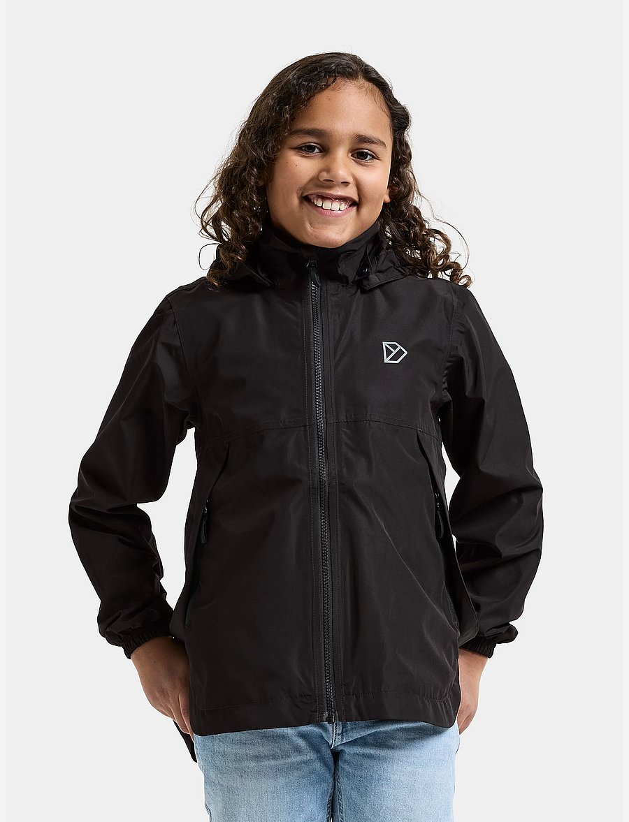 Didriksons - PIKO KIDS JACKET 9 - tuule- ja vihmajakid - black - 0