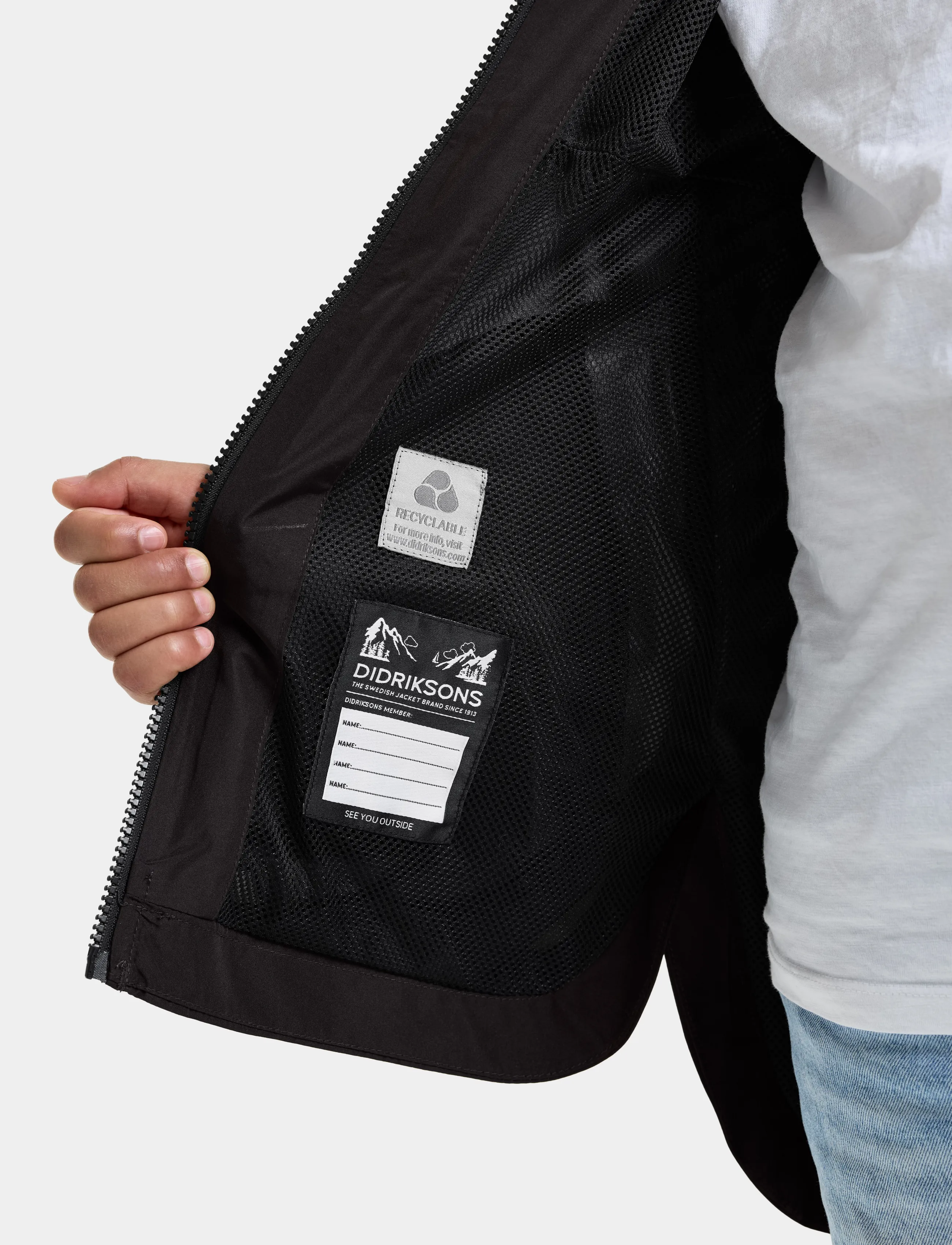 Didriksons PIKO KIDS JACKET 9 - Õueriided - BLACK / black