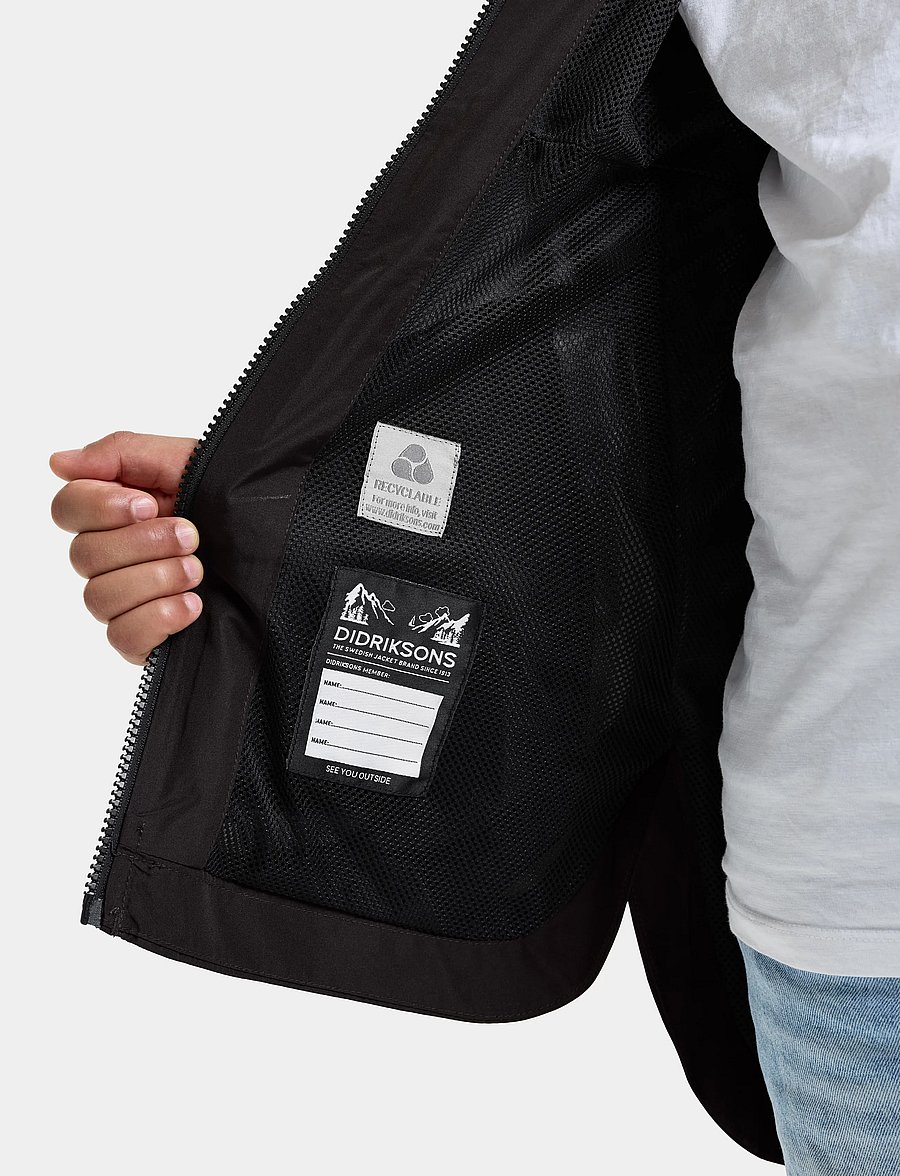 Didriksons - PIKO KIDS JACKET 9 - shell- & regenjacken - black - 0