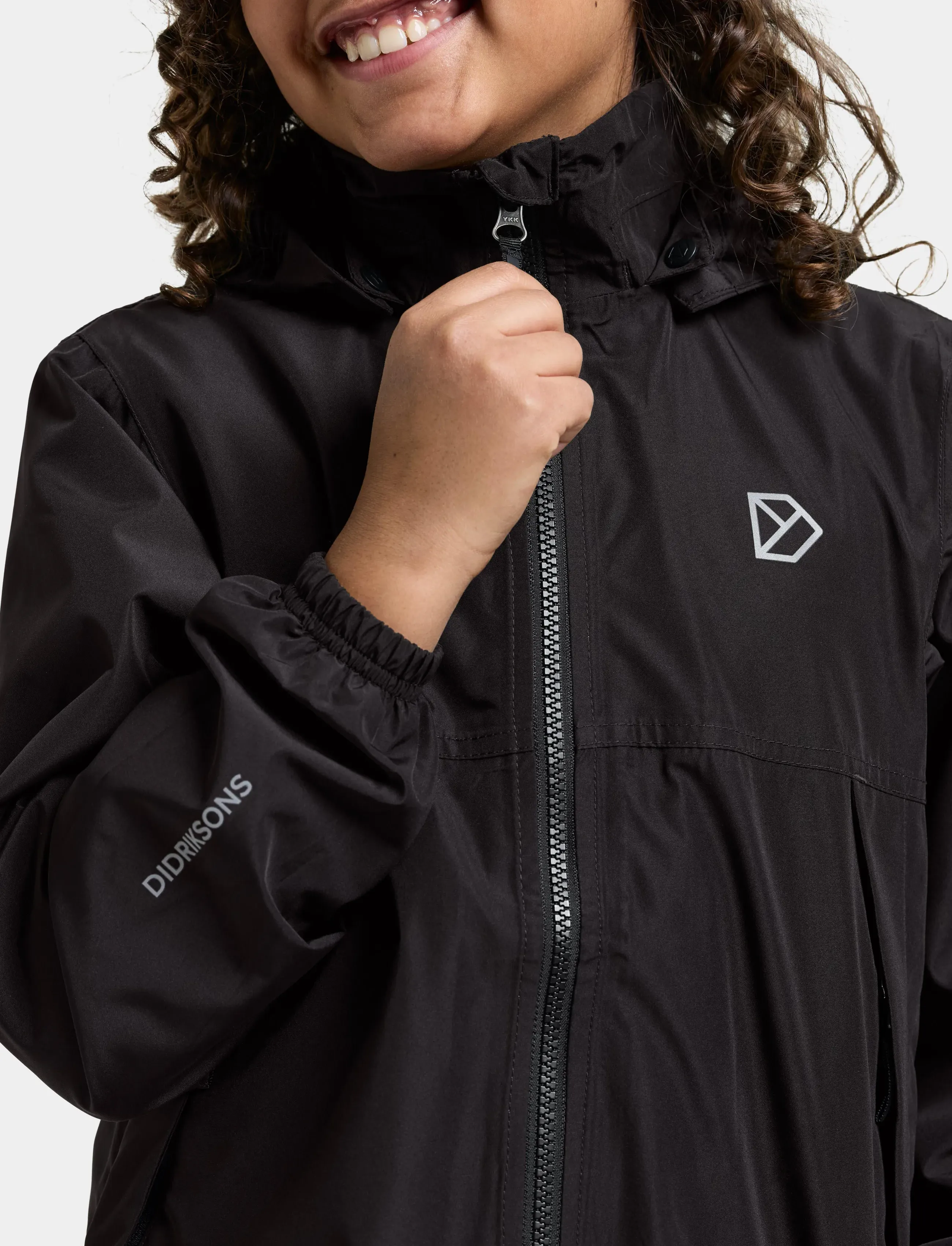 Didriksons - PIKO KIDS JACKET 9 - tuule- ja vihmajakid - black - 3