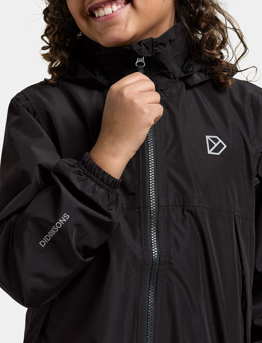 Didriksons - PIKO KIDS JACKET 9 - tuule- ja vihmajakid - black - 3