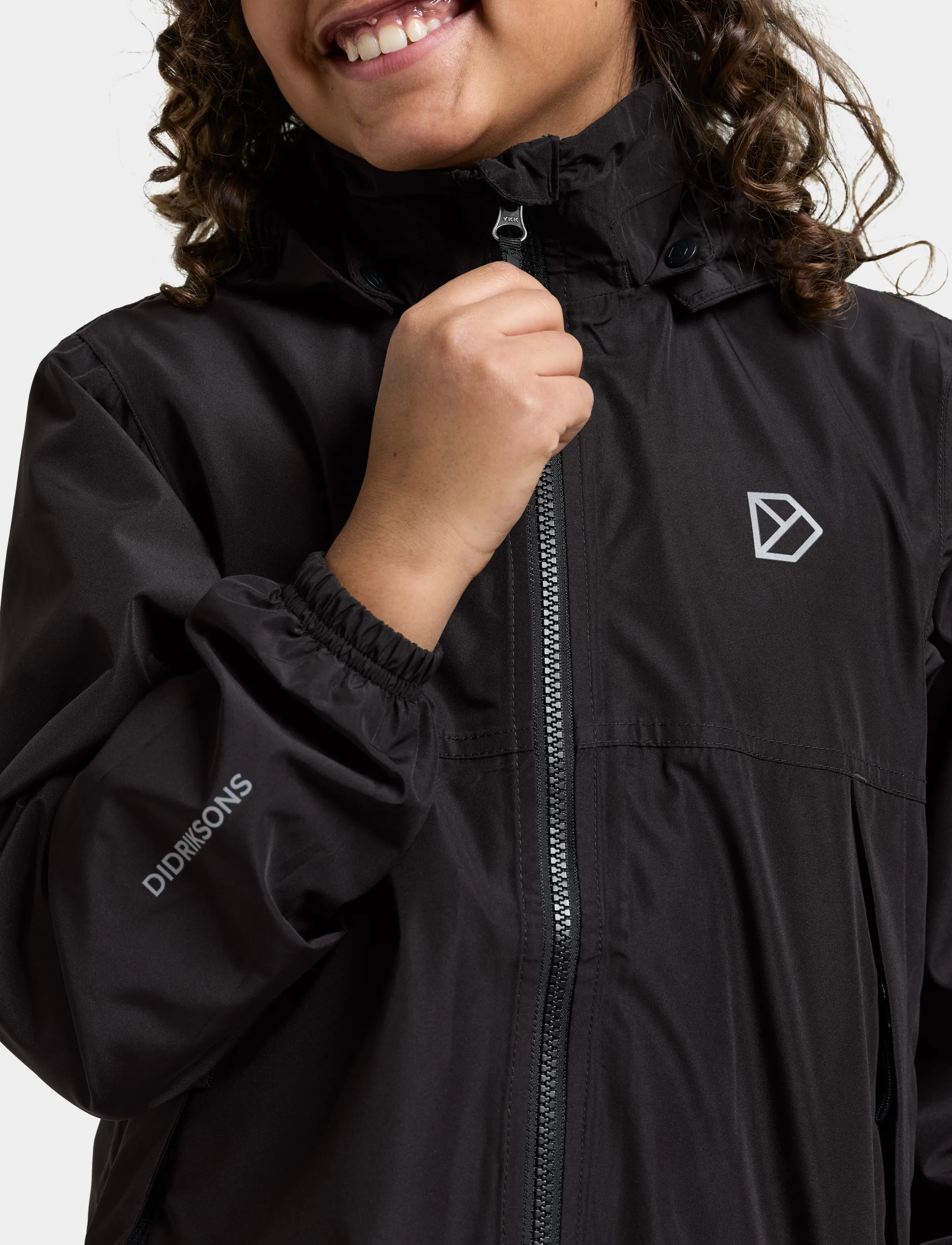Didriksons - PIKO KIDS JACKET 9 - tuule- ja vihmajakid - black - 3