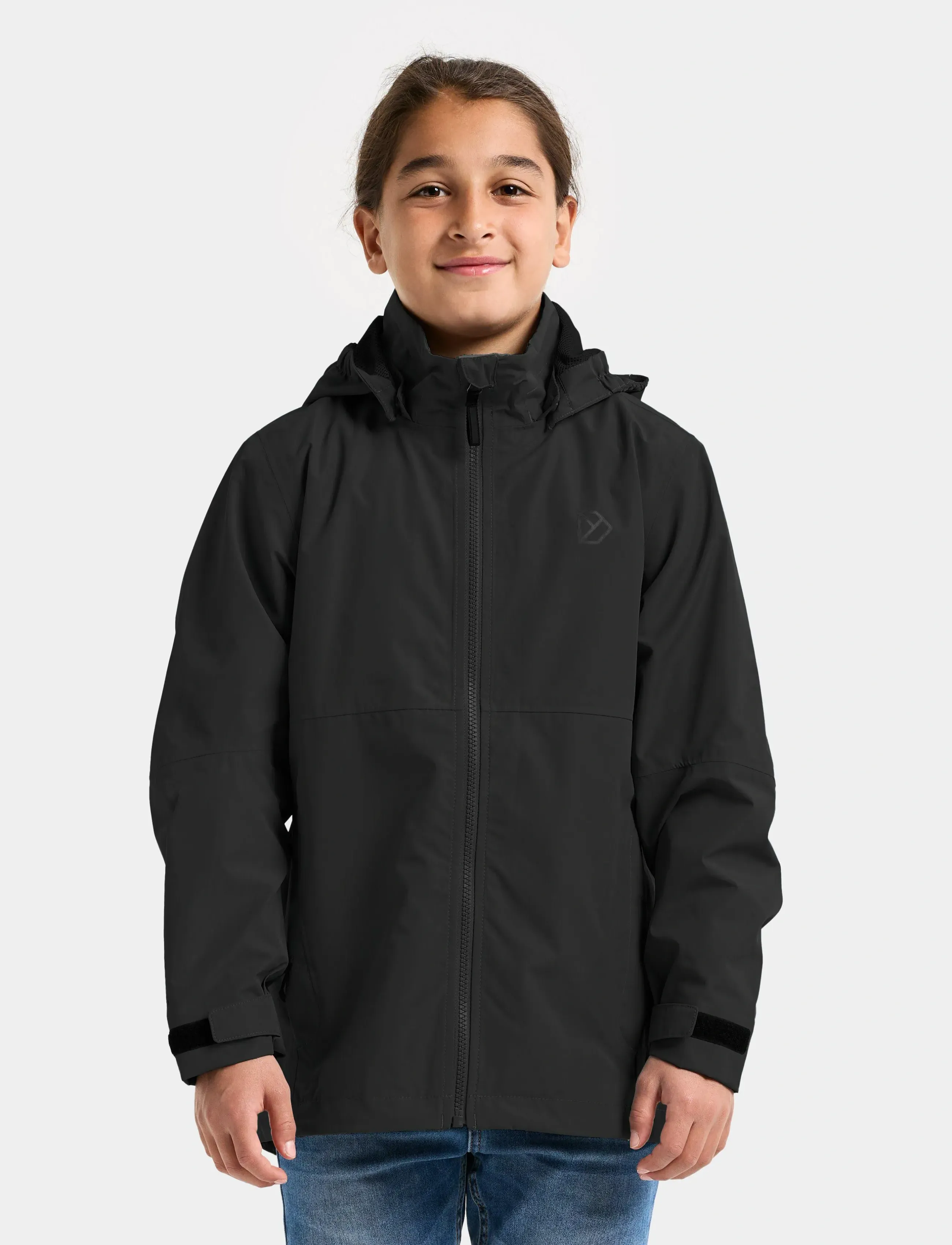 Didriksons - PIKO KIDS JACKET 9 - tuule- ja vihmajakid - black - 4