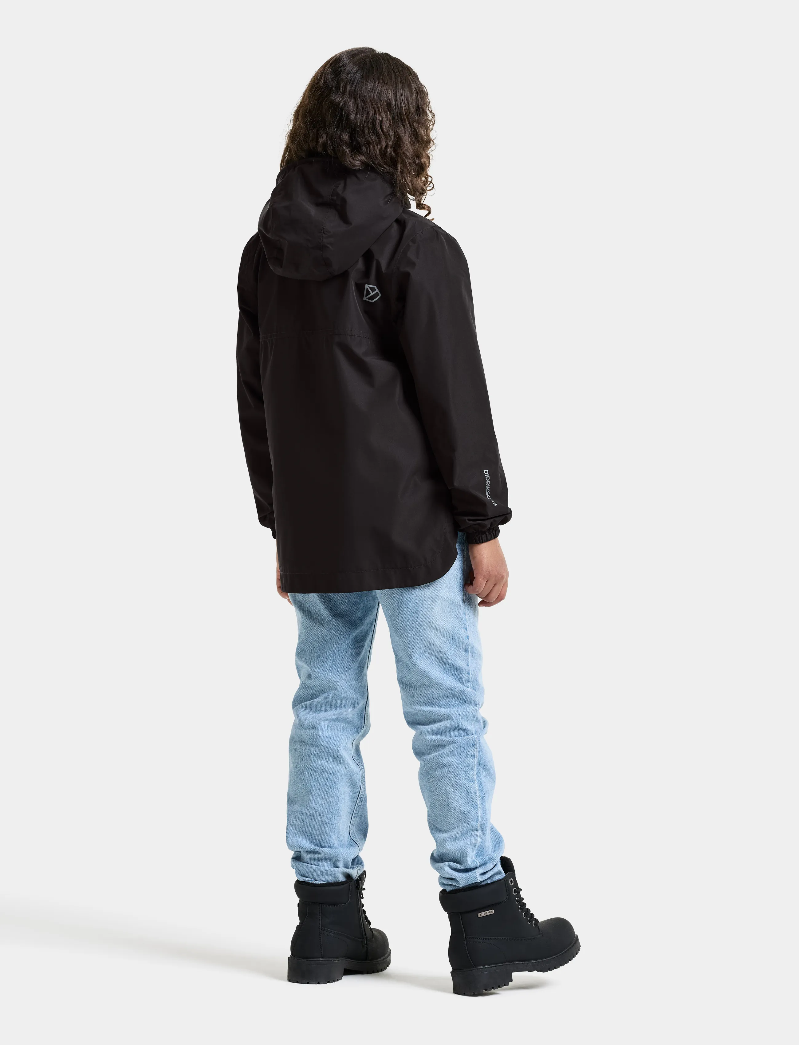 Didriksons - PIKO KIDS JACKET 9 - tuule- ja vihmajakid - black - 4
