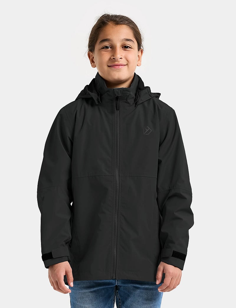 Didriksons - PIKO KIDS JACKET 9 - shell- & regnjakker - black - 5