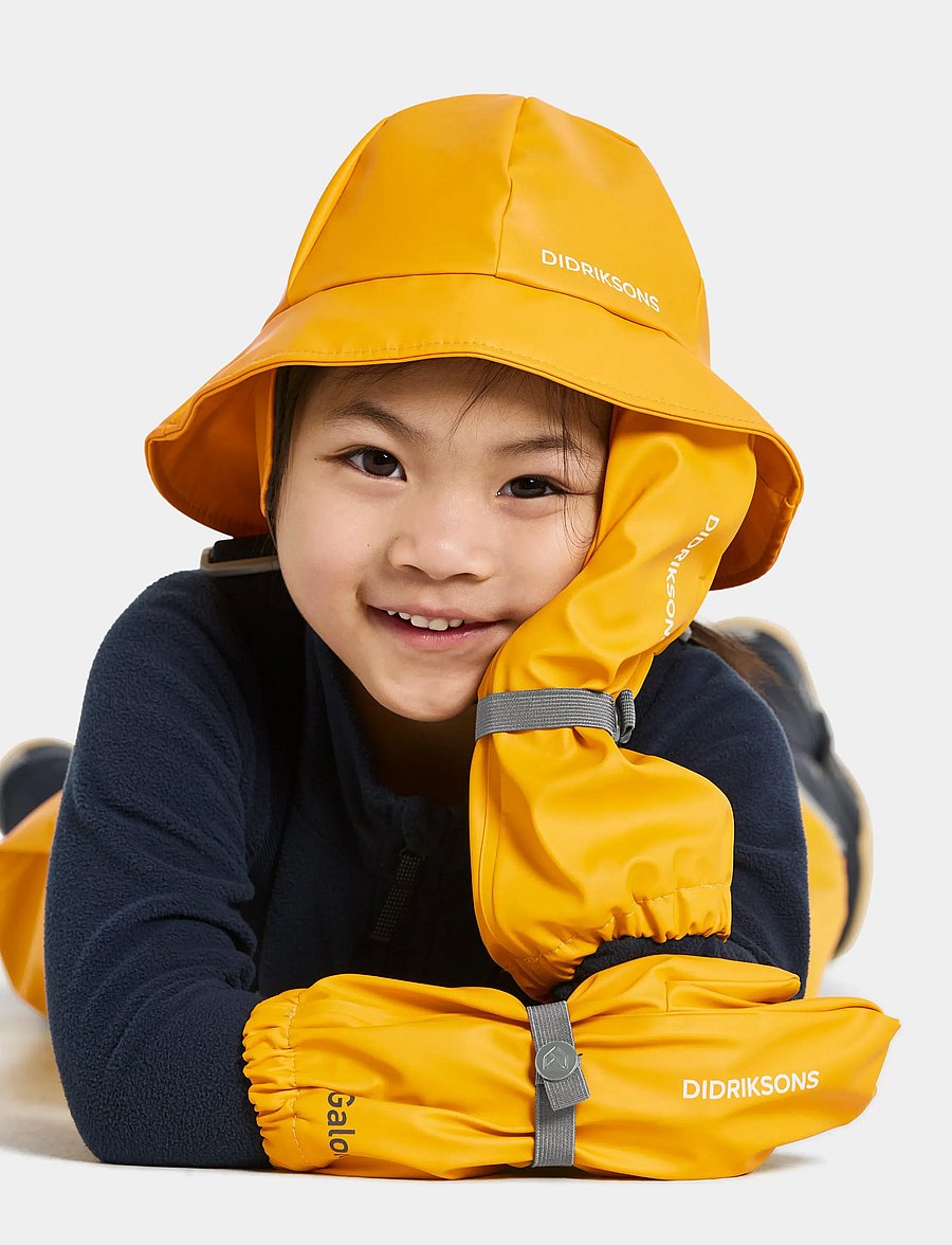 Didriksons - Glove Kids' - vihmakindad - oat yellow - 0