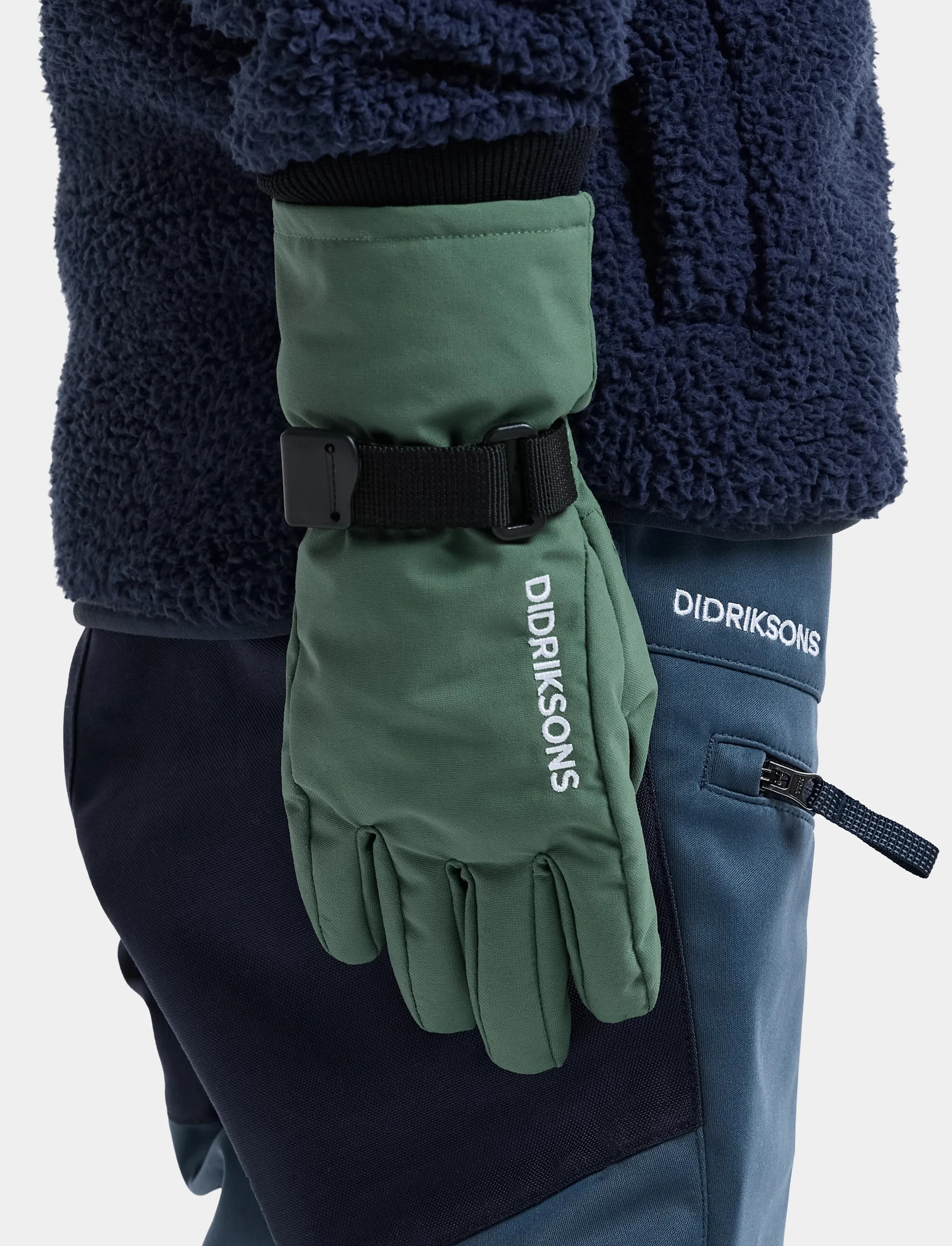 Didriksons Biggles Kids' Gloves - Didriksons - DARK MOSS / khaki/green