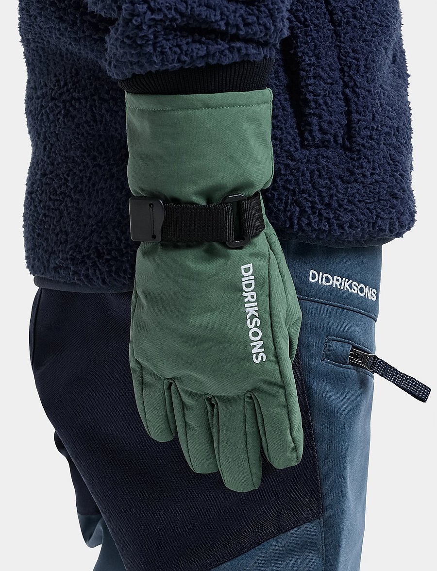 Didriksons - Biggles Kids' Gloves - handschuhe - dark moss - 0