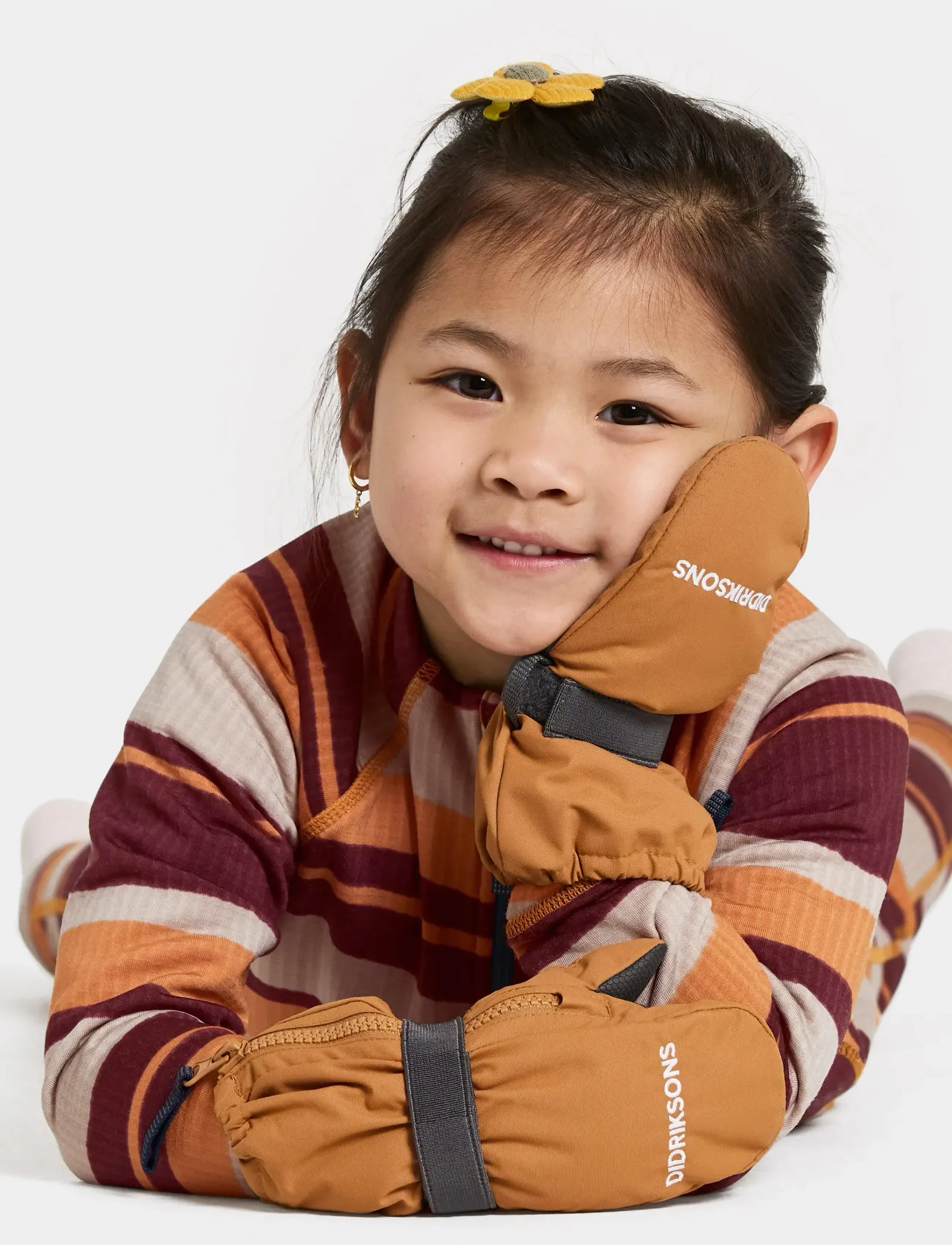 Didriksons Biggles Kids' Zip Mittens - Didriksons - ALMOND TREE / brown