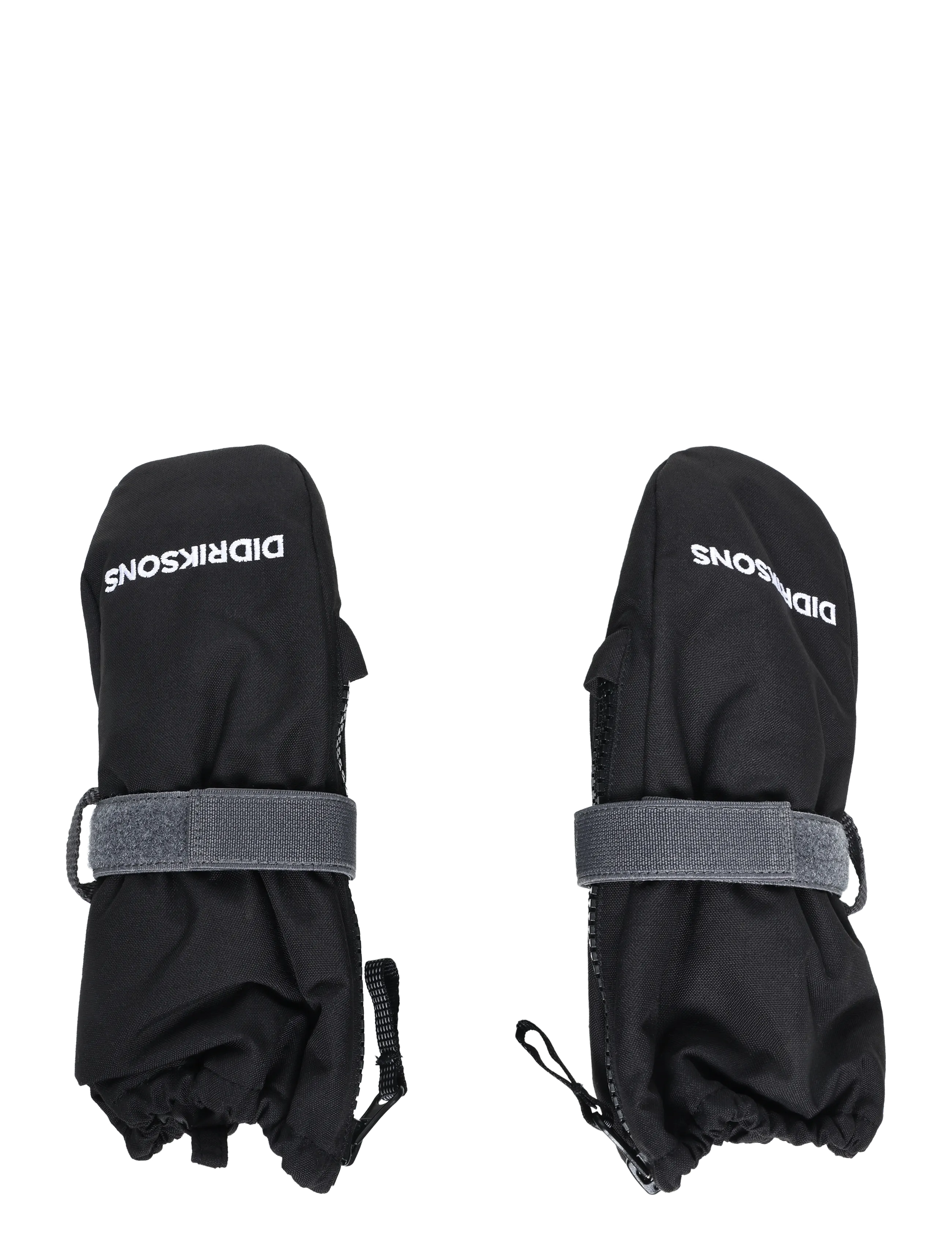 Didriksons Biggles Kids' Zip Mittens - Zubehör - BLACK / black