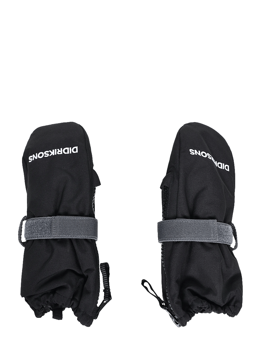 Didriksons - Biggles Kids' Zip Mittens - handsker - black - 1
