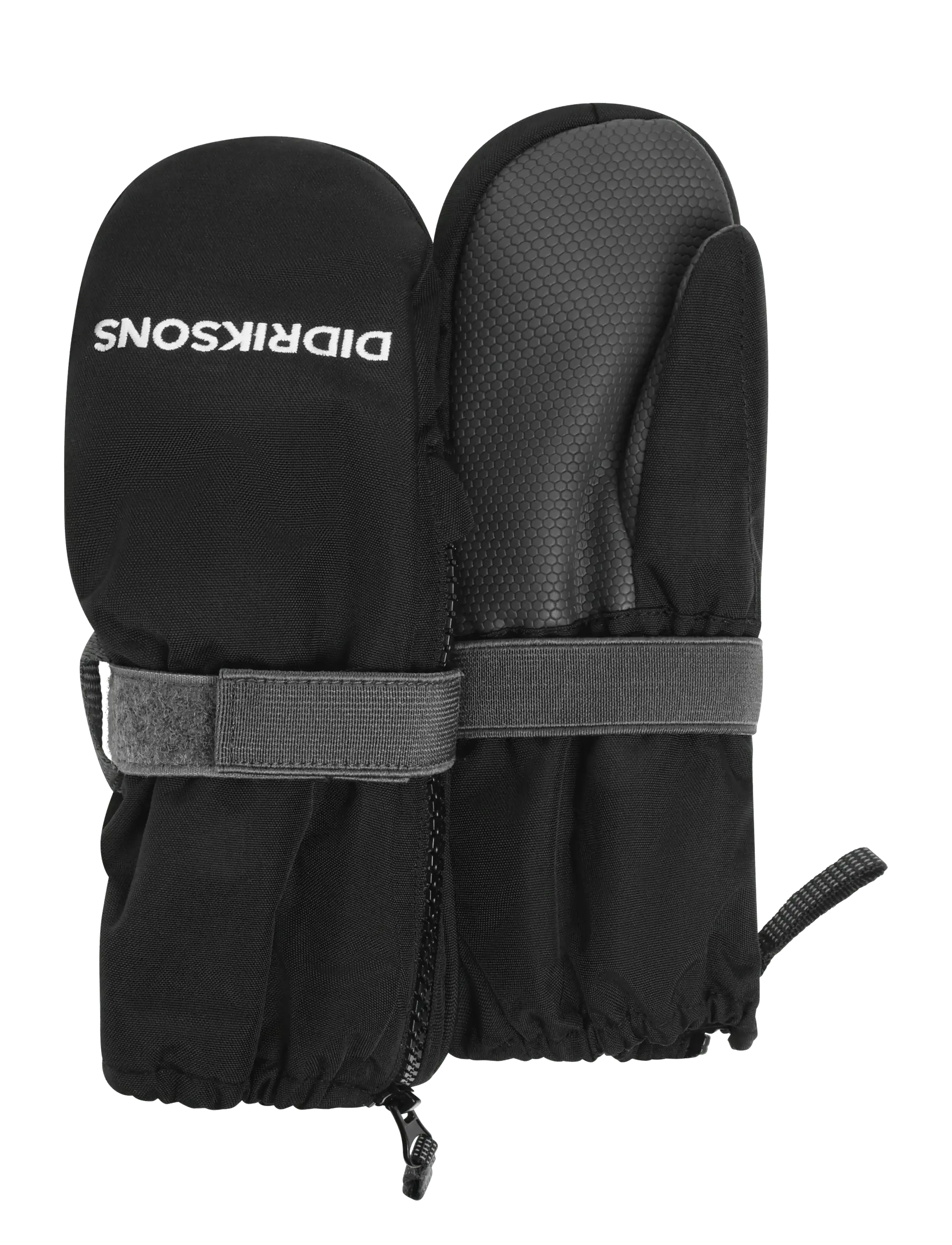 Didriksons Biggles Kids' Zip Mittens - Tagasi kooli - BLACK / black