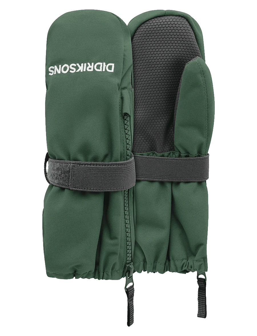 Didriksons - Biggles Kids' Zip Mittens - handschuhe - dark moss - 0