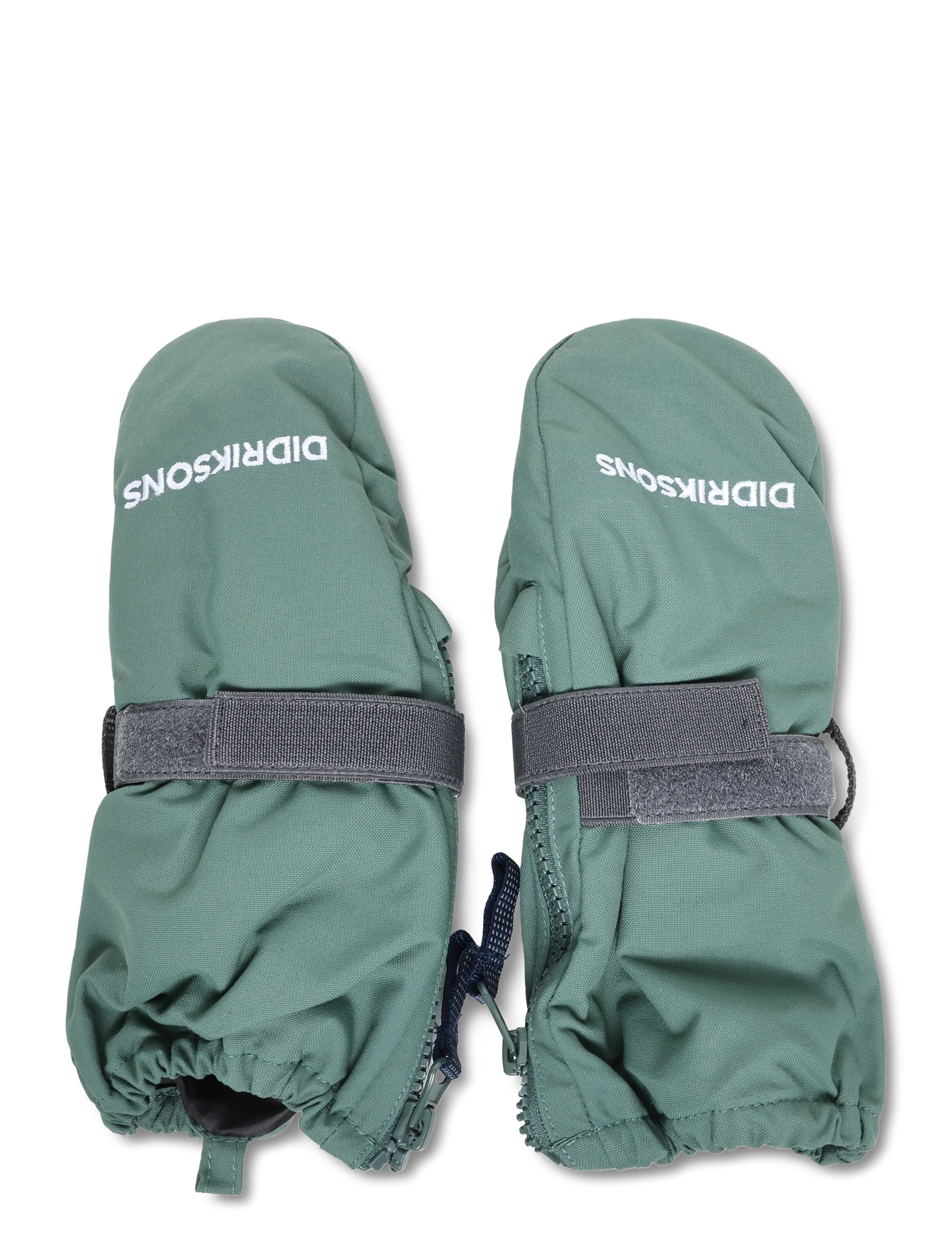 Didriksons Biggles Kids' Zip Mittens - Aksessuaarid - DARK MOSS / green