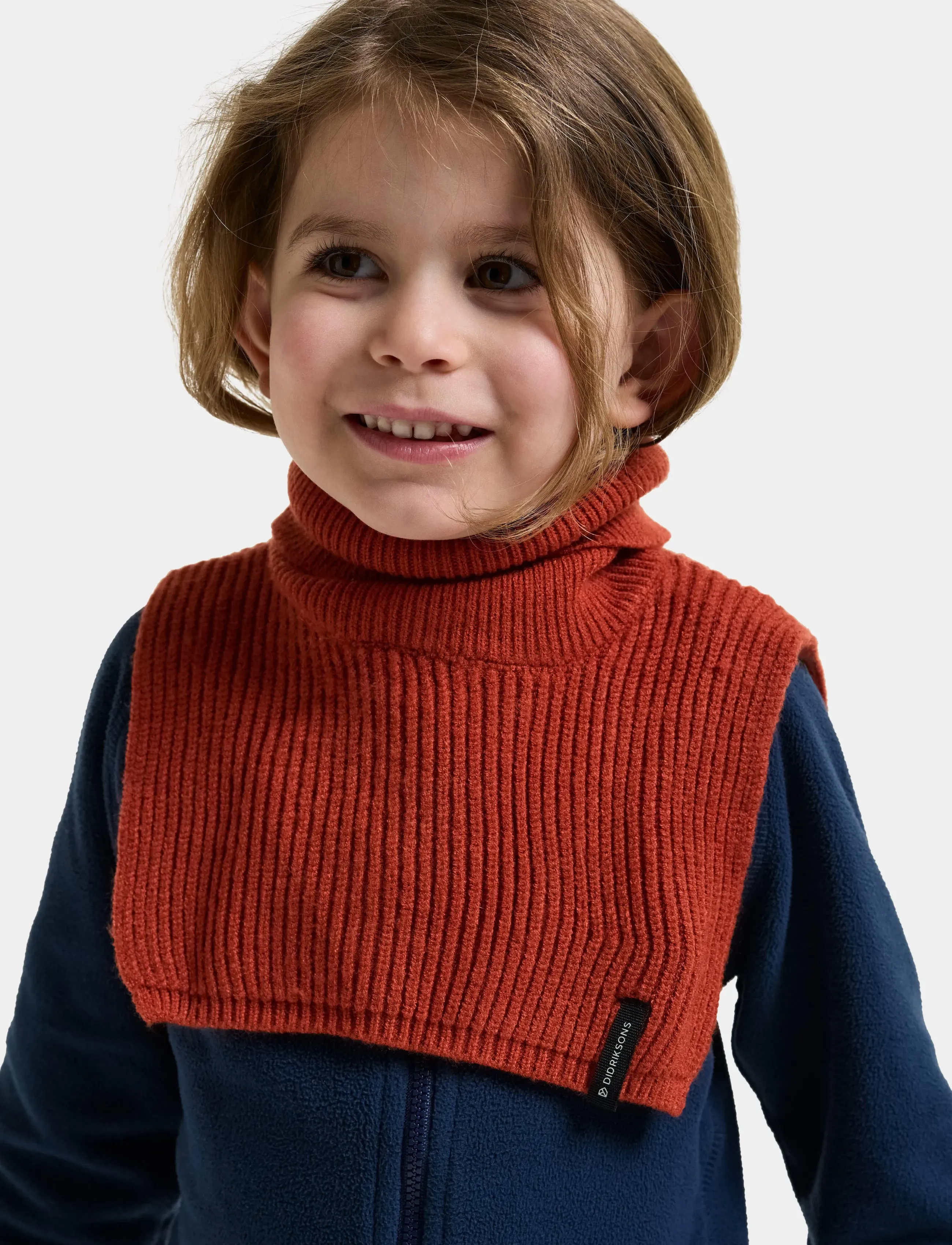 Didriksons Delfinen Kids' Scarf, 3-6, Scarves & Neckwarmers, Orange - Tube Scarves, Kinder