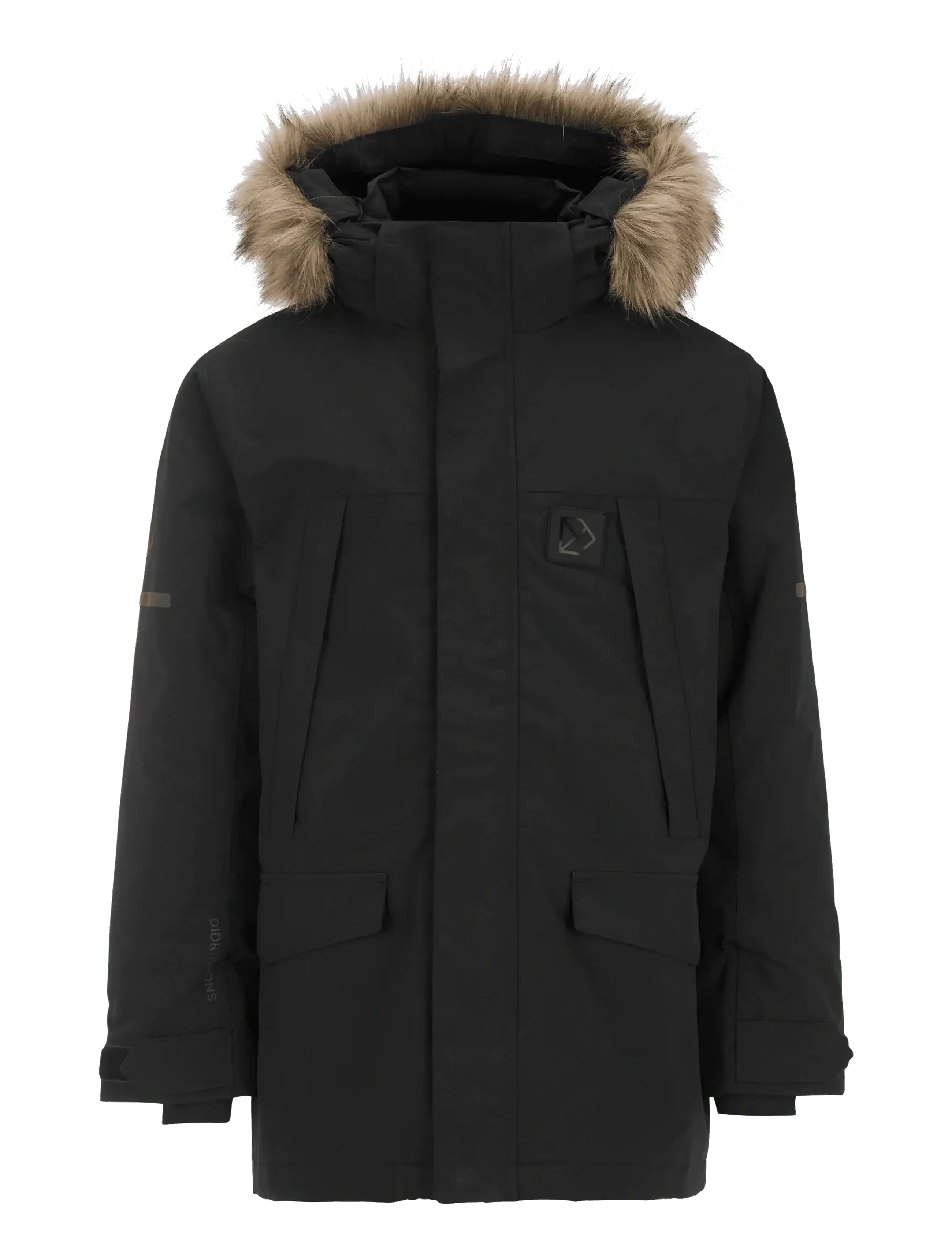 Didriksons Sylvin Kids' Parka - Winter jackets - BLACK / black