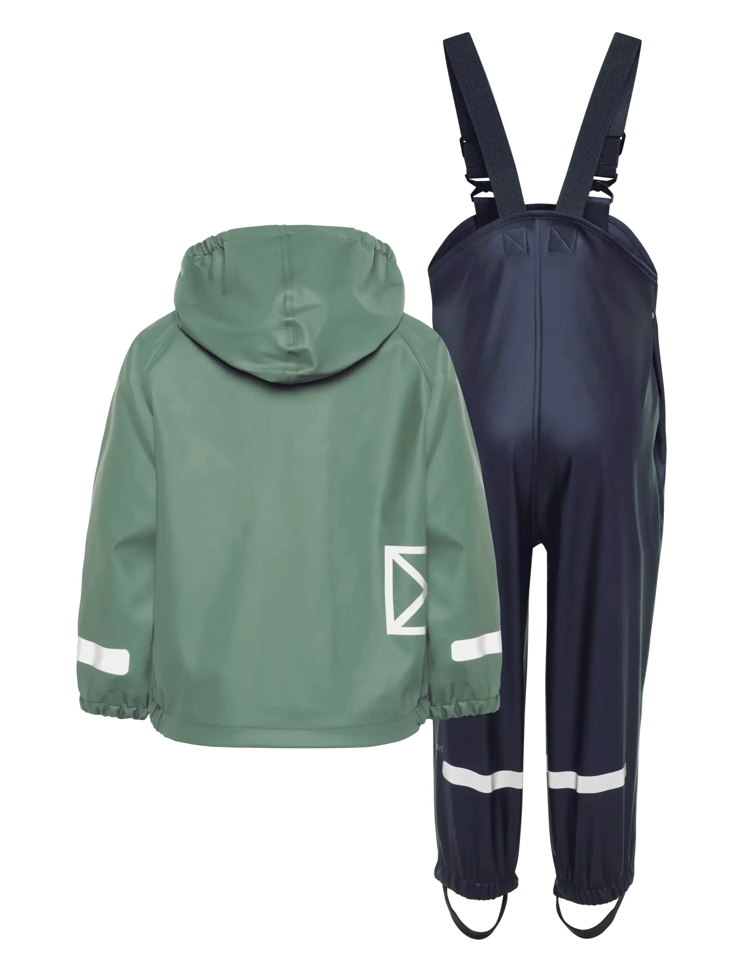 Didriksons - Slaskeman Kids' Set - Õueriided - dark moss - 2