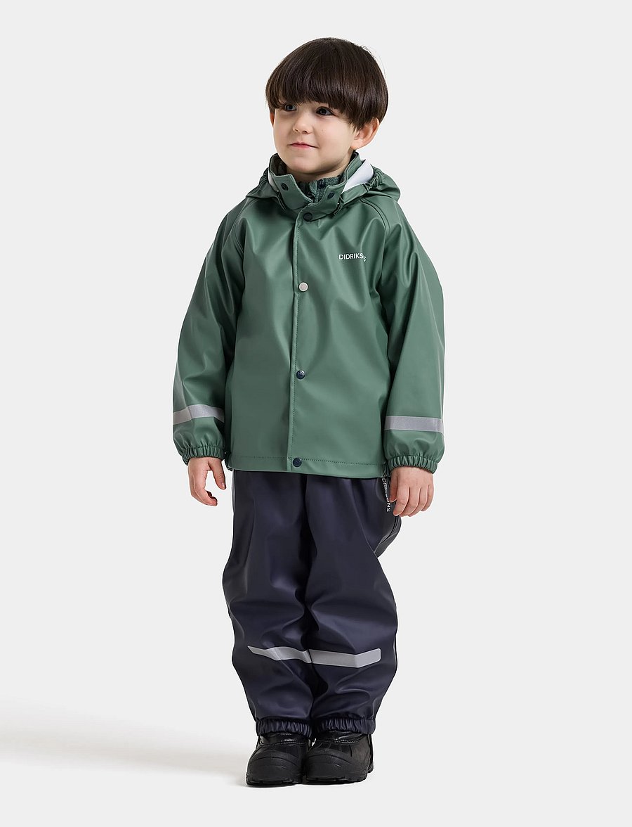 Didriksons - Slaskeman Kids' Set - Õueriided - dark moss - 0