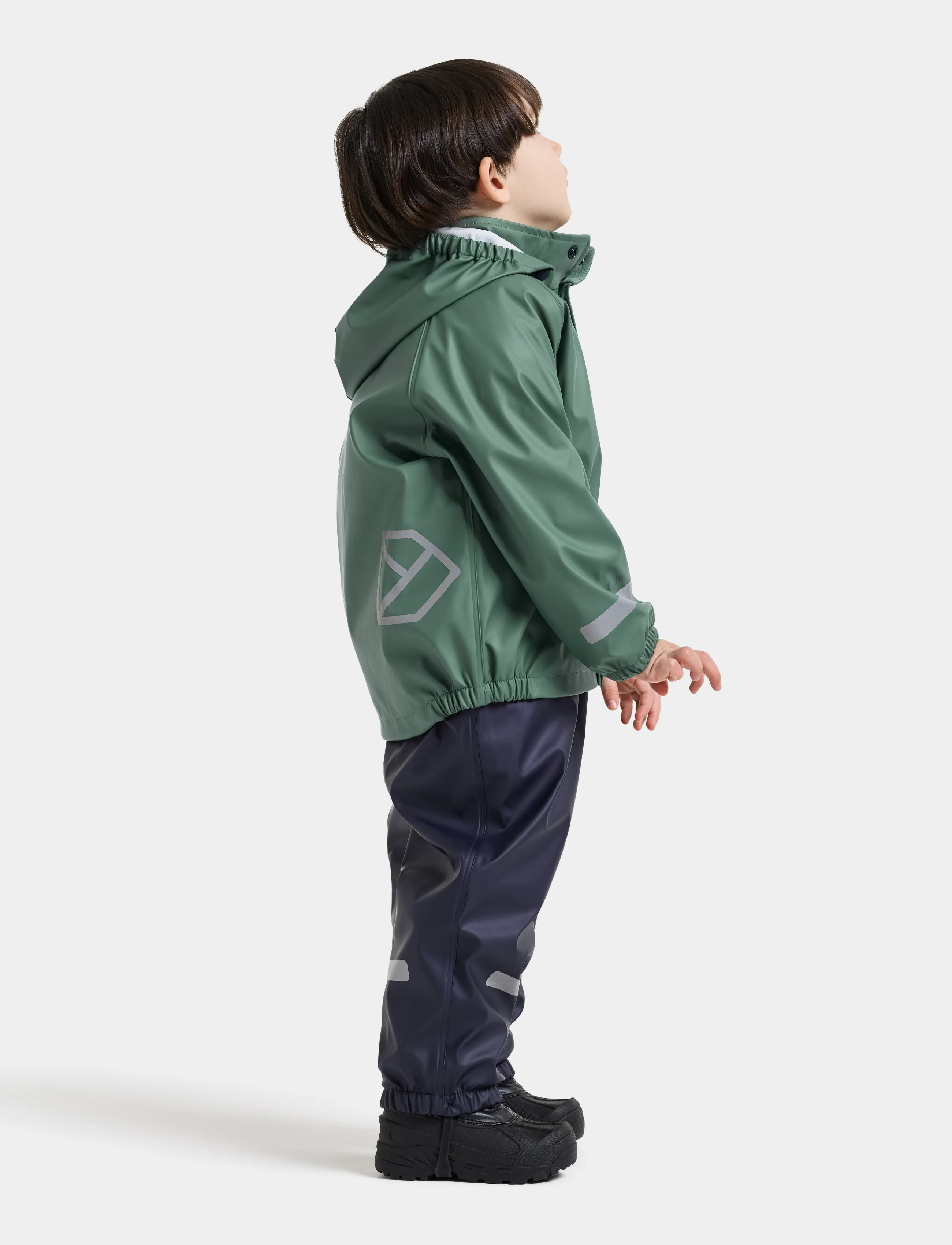 Didriksons - Slaskeman Kids' Set - Õueriided - dark moss - 3