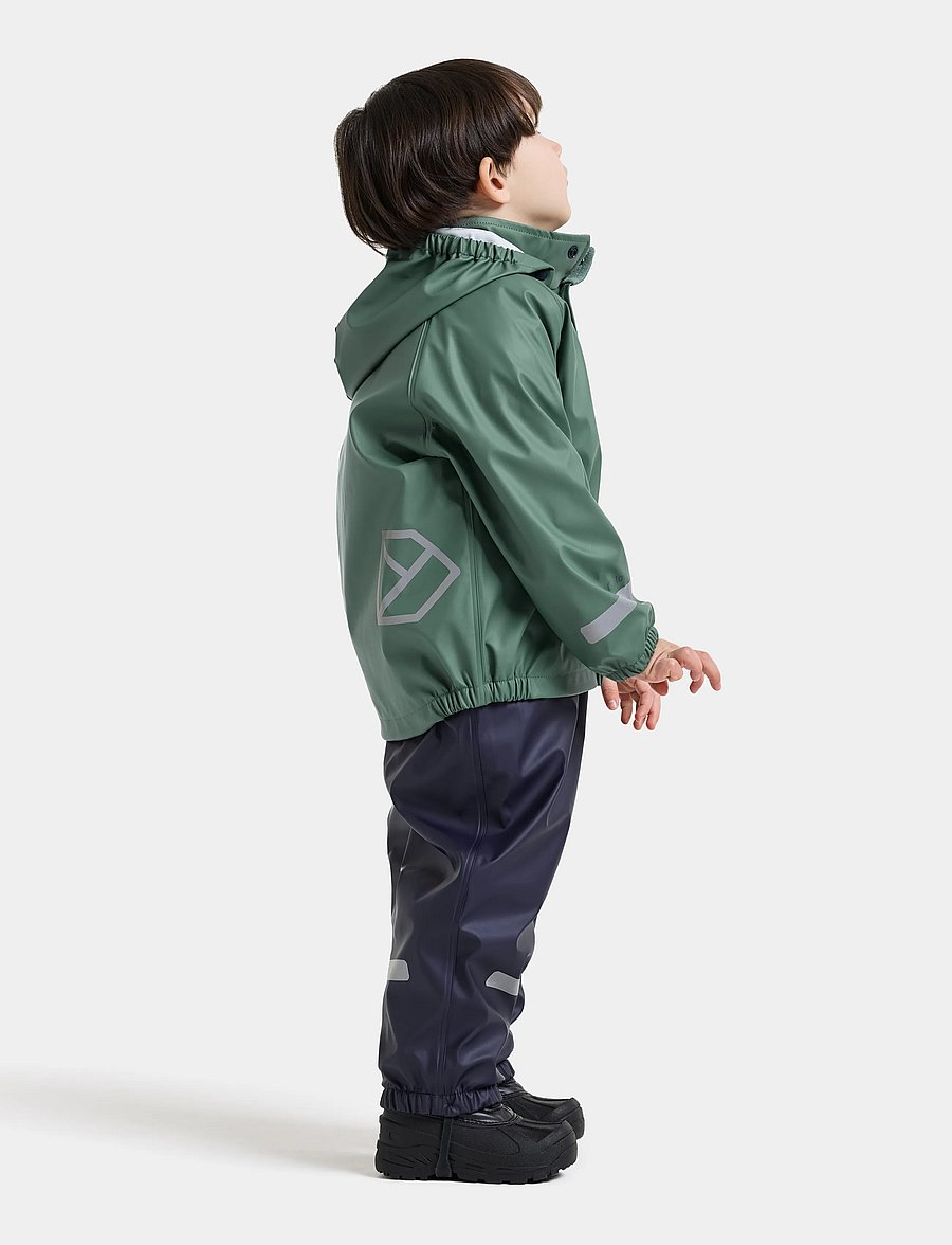 Didriksons - Slaskeman Kids' Set - Õueriided - dark moss - 3