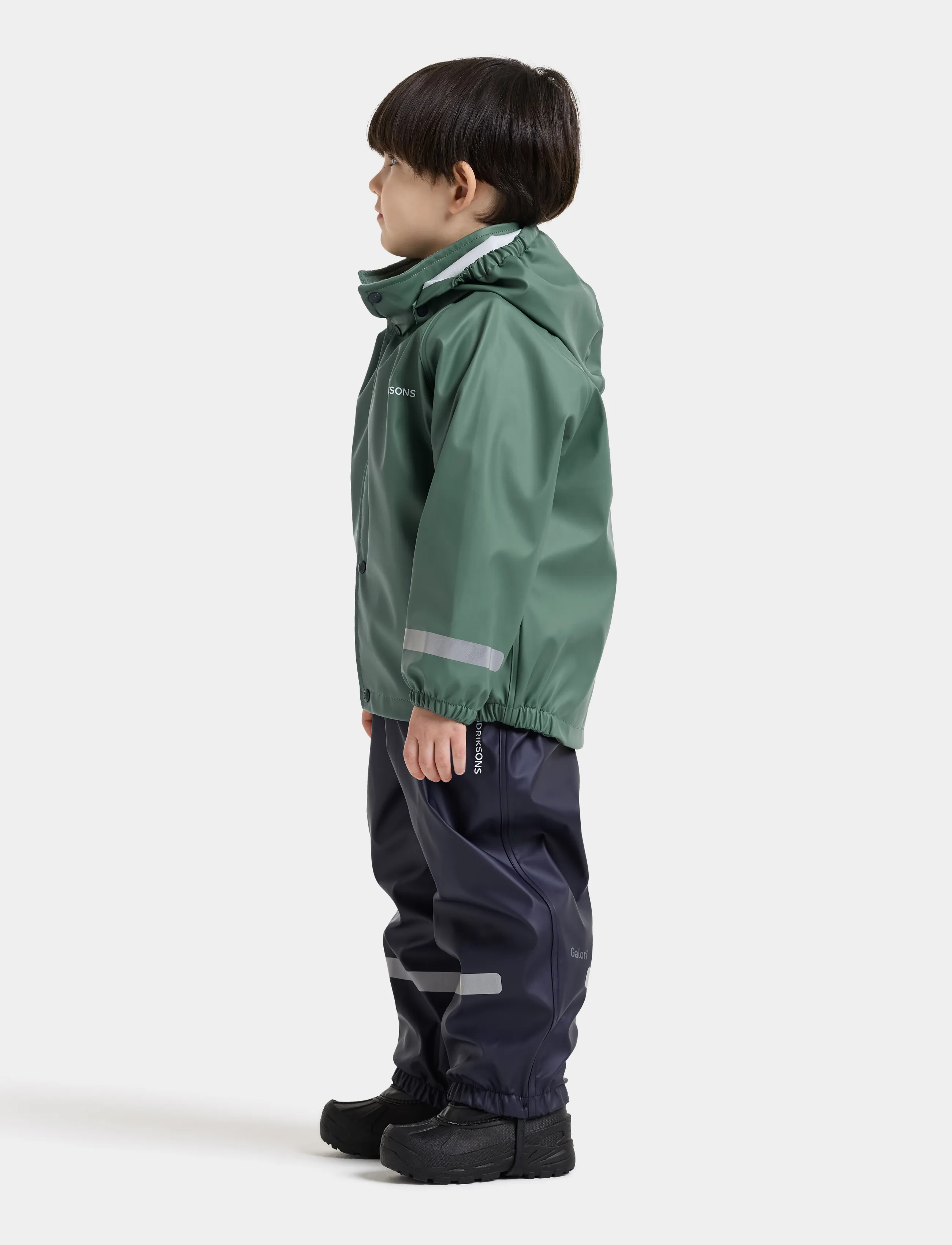Didriksons - Slaskeman Kids' Set - Õueriided - dark moss - 4