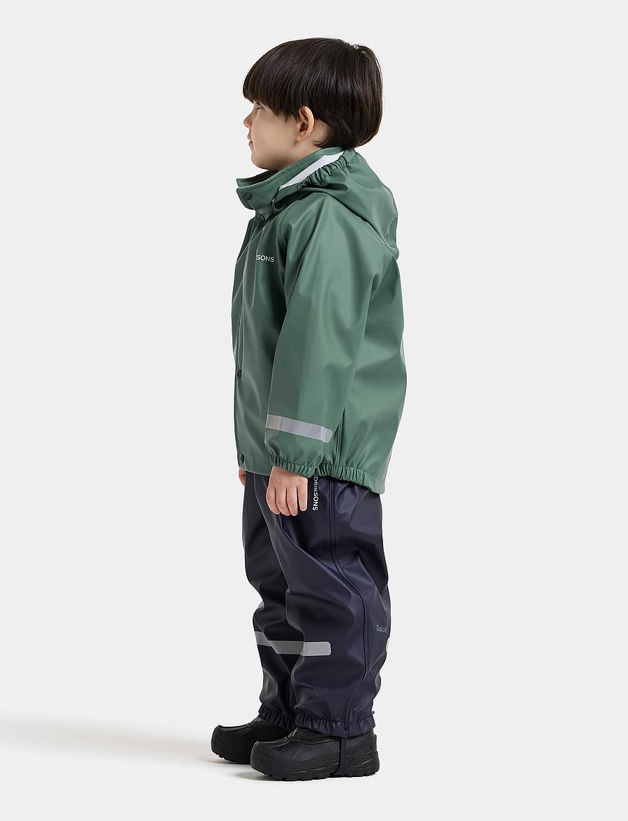 Didriksons - Slaskeman Kids' Set - Õueriided - dark moss - 4