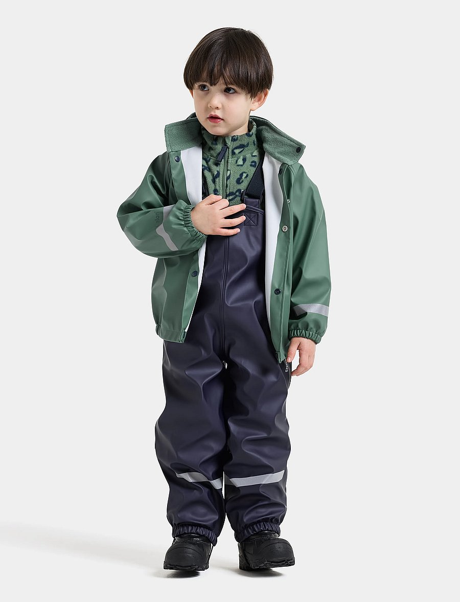Didriksons - Slaskeman Kids' Set - Õueriided - dark moss - 5