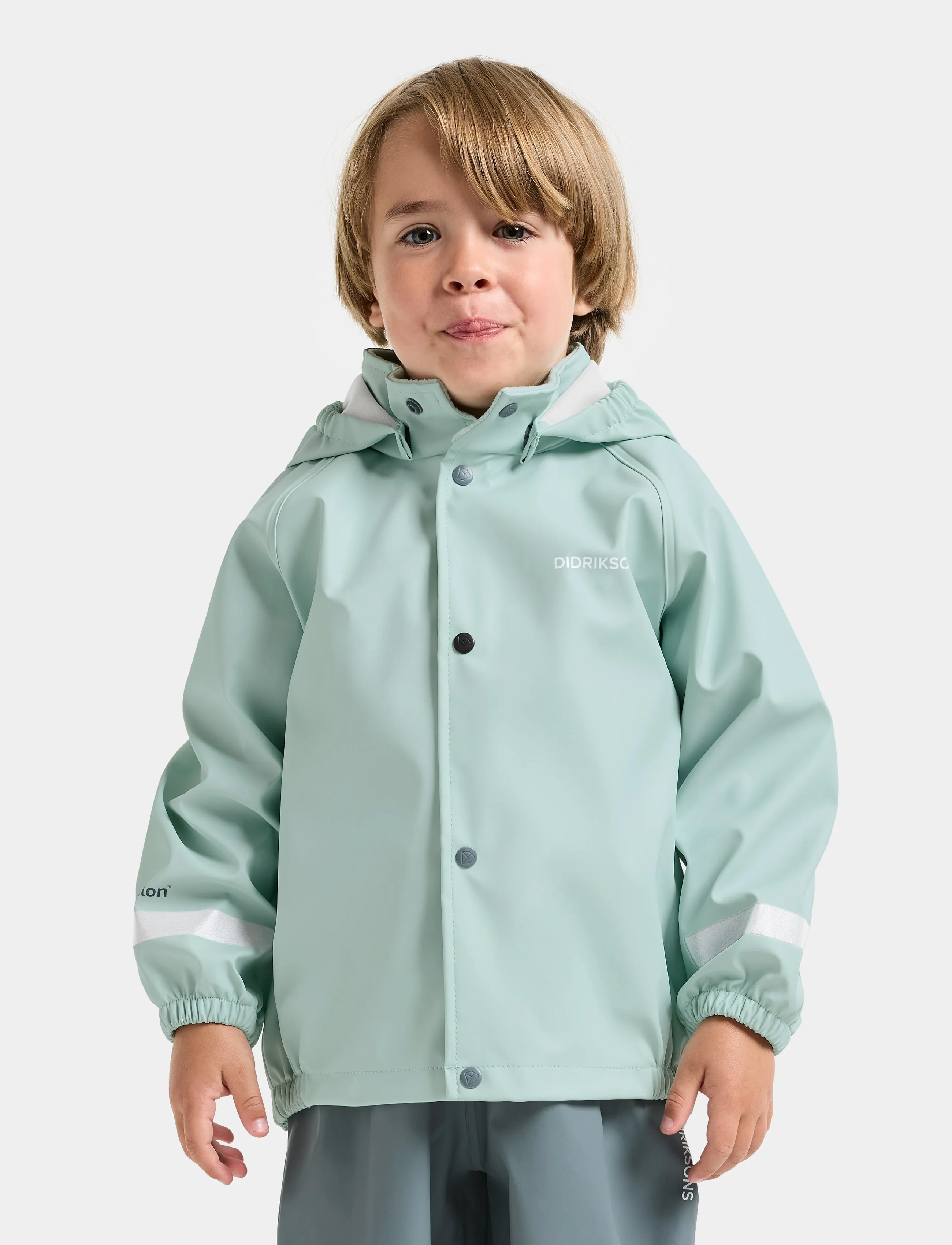 Didriksons Slaskeman Kids' Set - Regntøj - OCEAN MINT / green