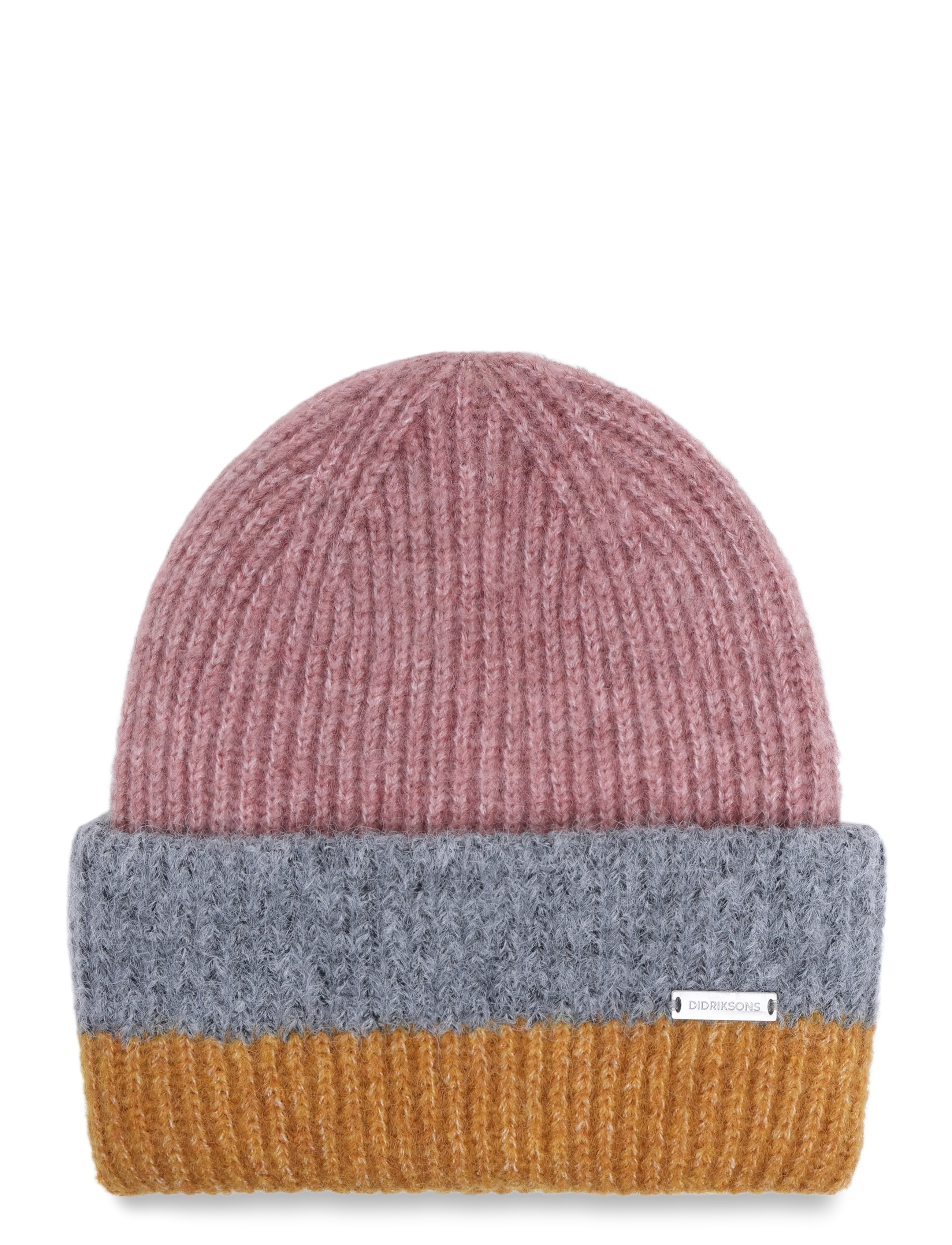 Didriksons Malin Striped Beanie - Transitional Layering - ASH ROSE MULTICOLOUR / pink/rose