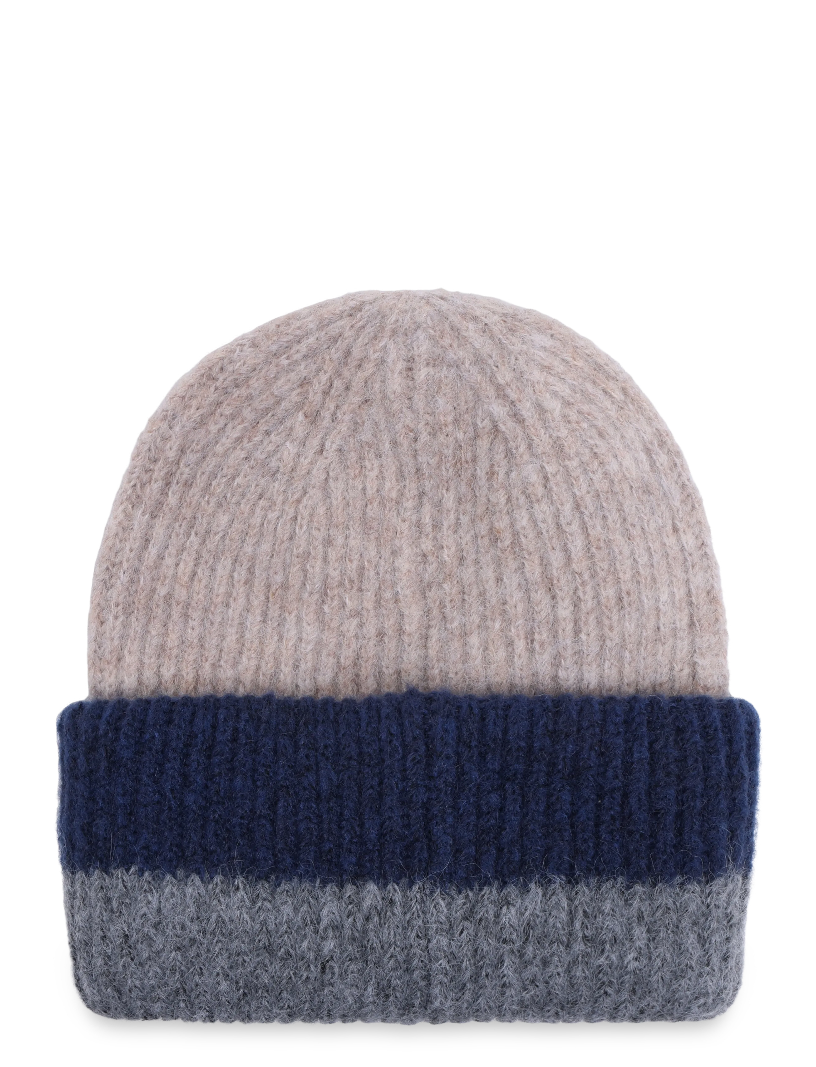 Didriksons - Malin Striped Beanie - kootud mütsid - beige mel multicolour - 2