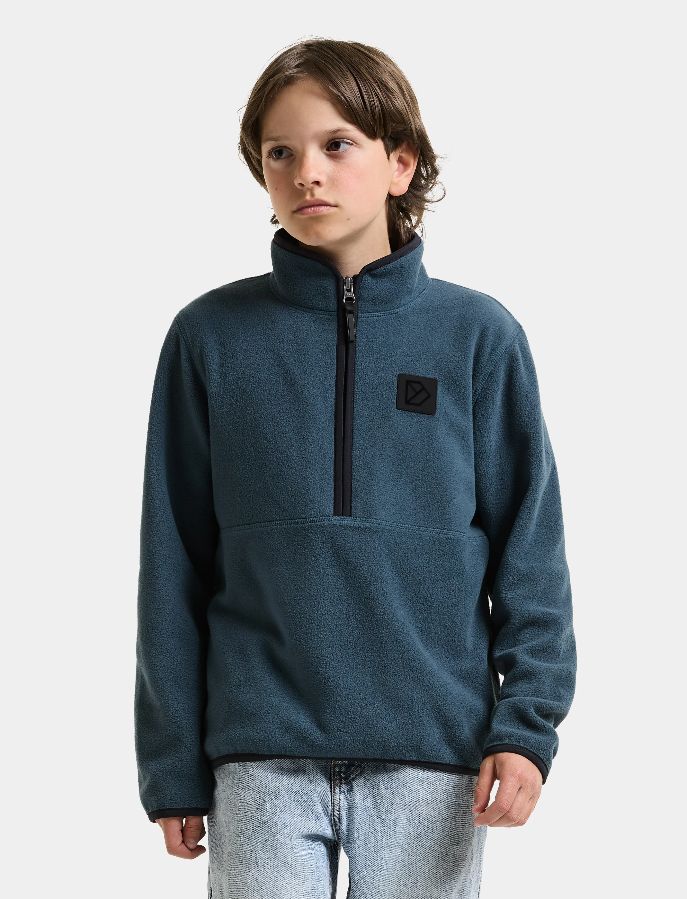 Didriksons Rubi Kids' Half-Zip, 160, Fleece Oberbekleidung, Blau - Jackets, Kinder