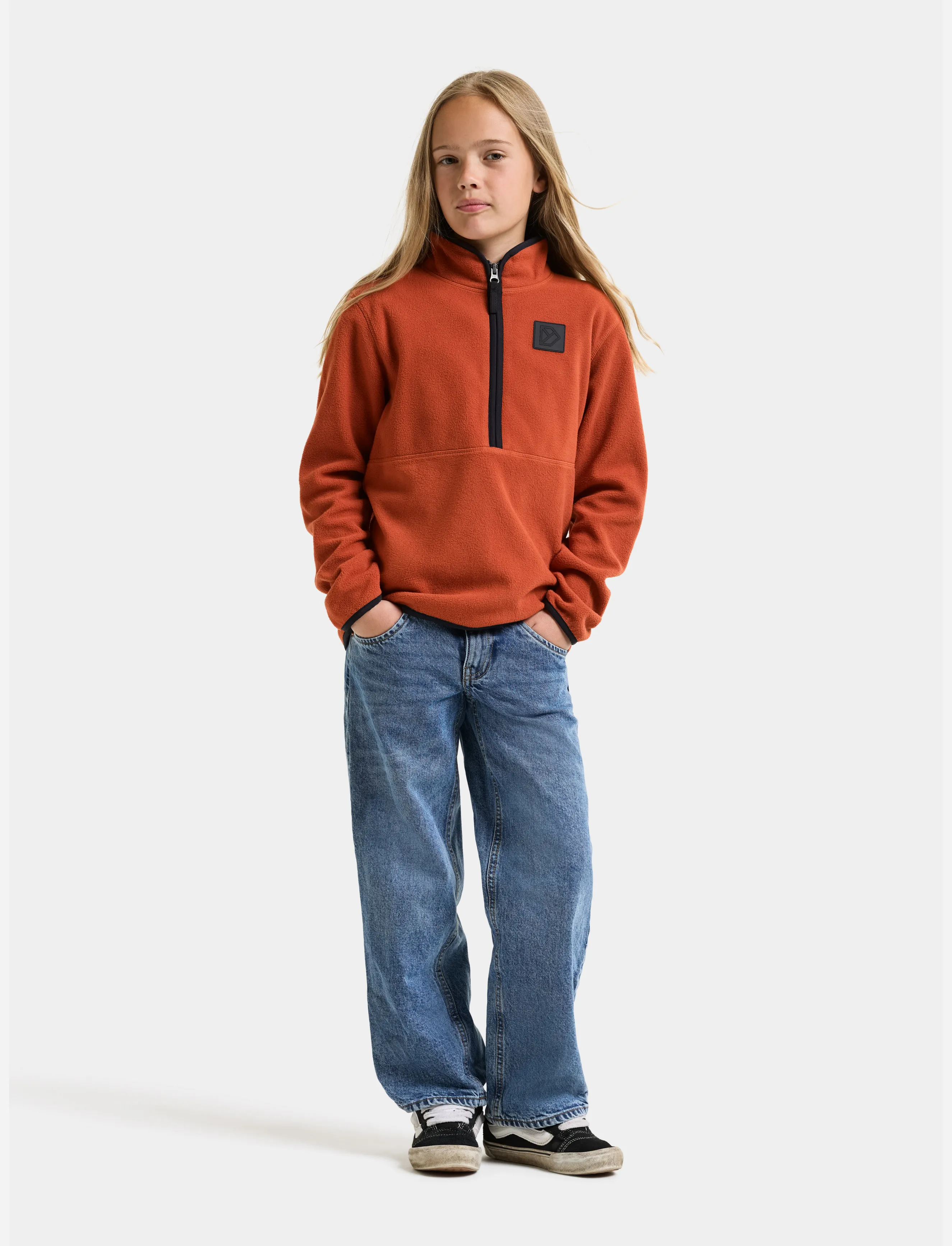 Didriksons - Rubi Kids' Half-Zip - paksud joped - rust - 4