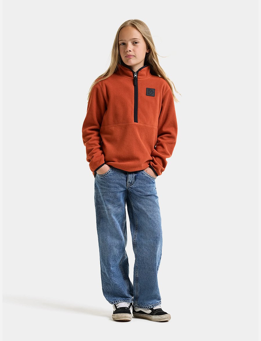 Didriksons - Rubi Kids' Half-Zip - paksud joped - rust - 4