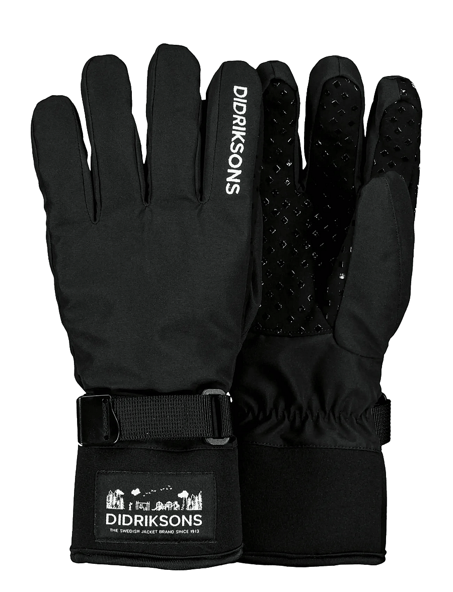 Didriksons - Lovas Five Finger Glove - kindad - black - 1