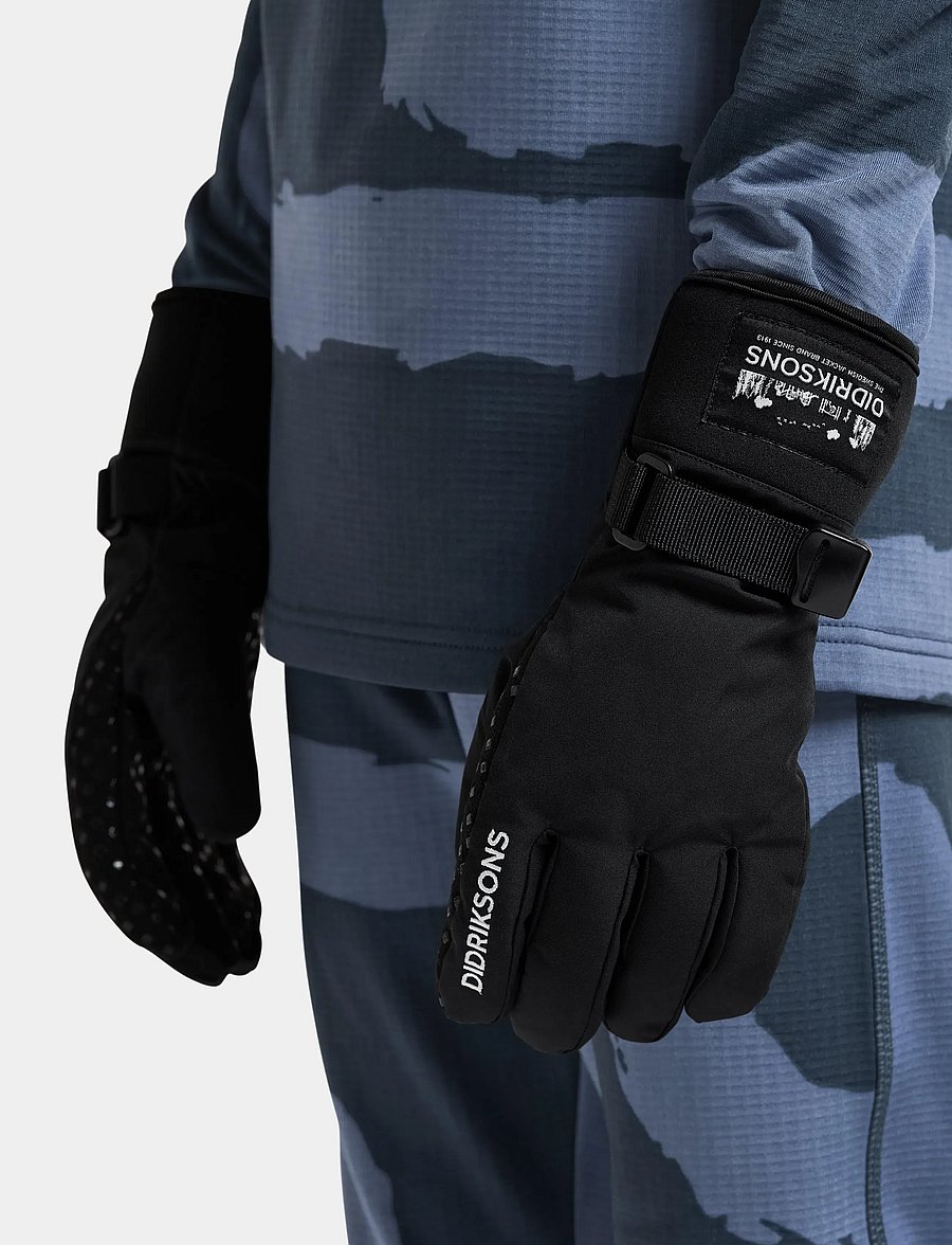 Didriksons - Lovas Five Finger Glove - kindad - black - 0