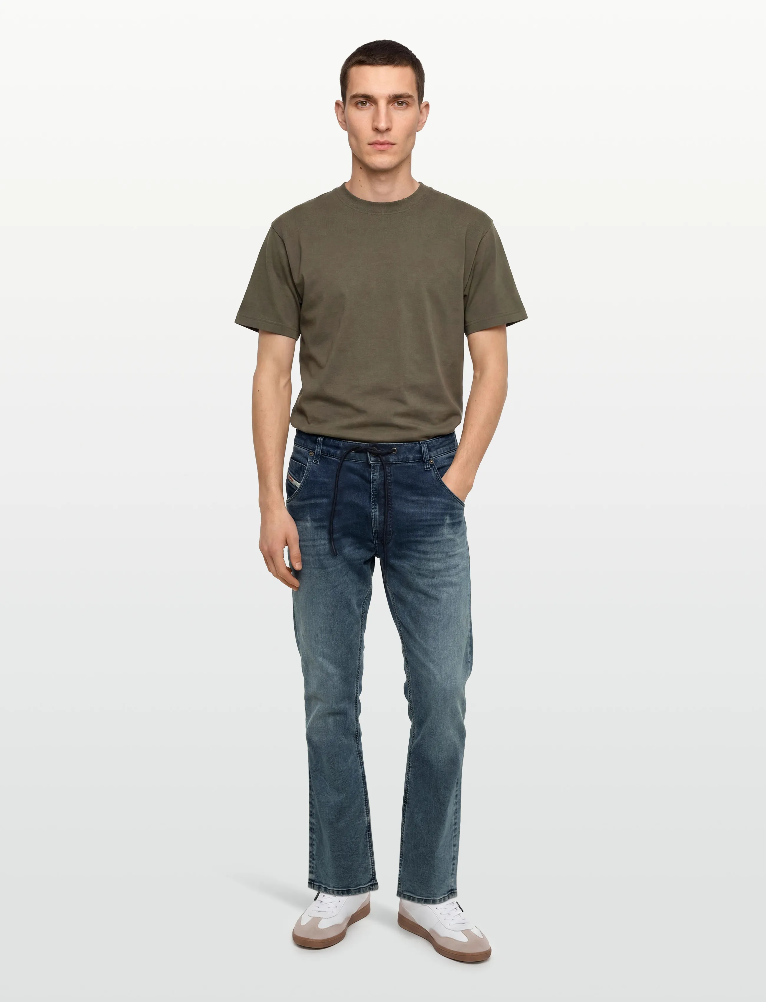 Diesel Tapered 2030 D-Krooley Joggjeans, Mænd, Tilspidsede Joggjeans, Blå, Str: 28