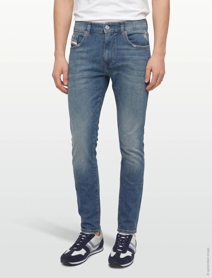 Diesel - Tapered Fit Jogging Jeans - tapered jeans - blue - 3