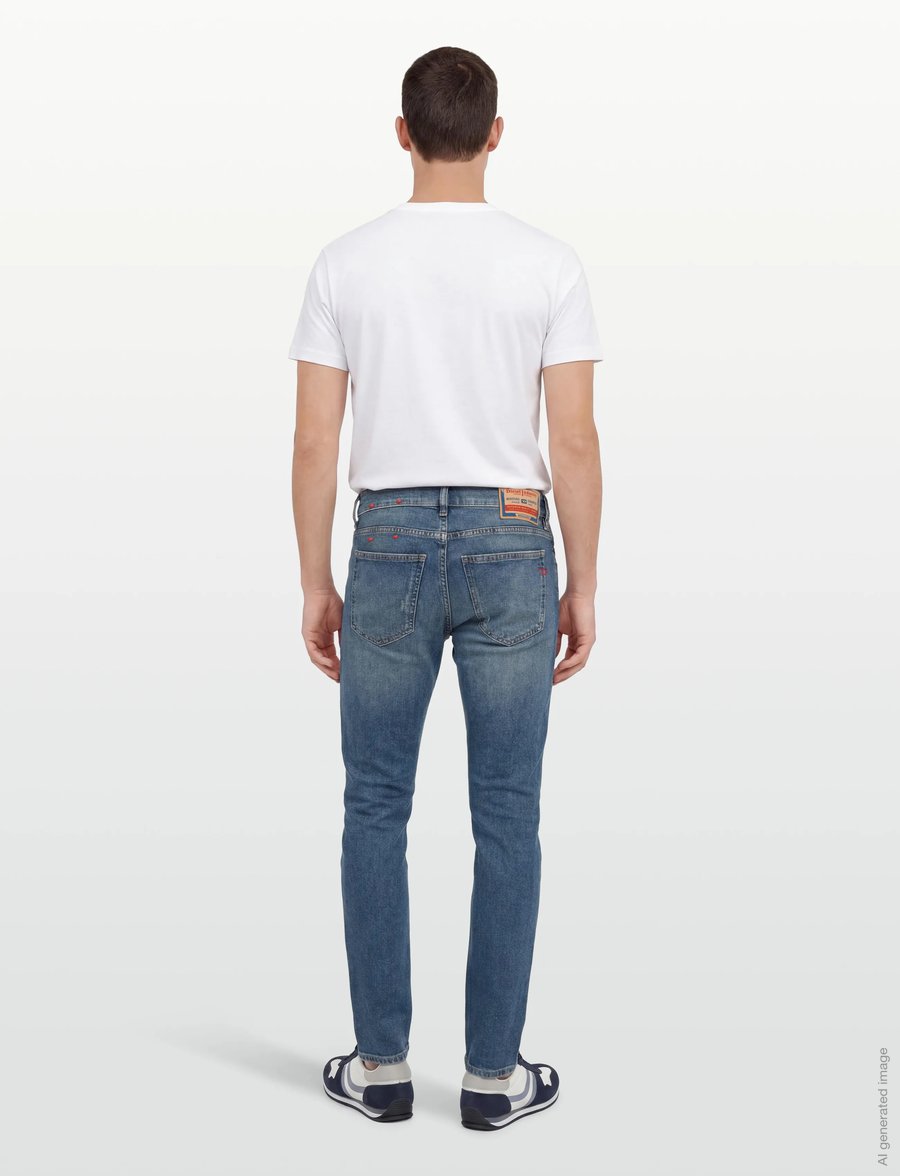 Diesel - Tapered Fit Jogging Jeans - tapered jeans - blue - 4