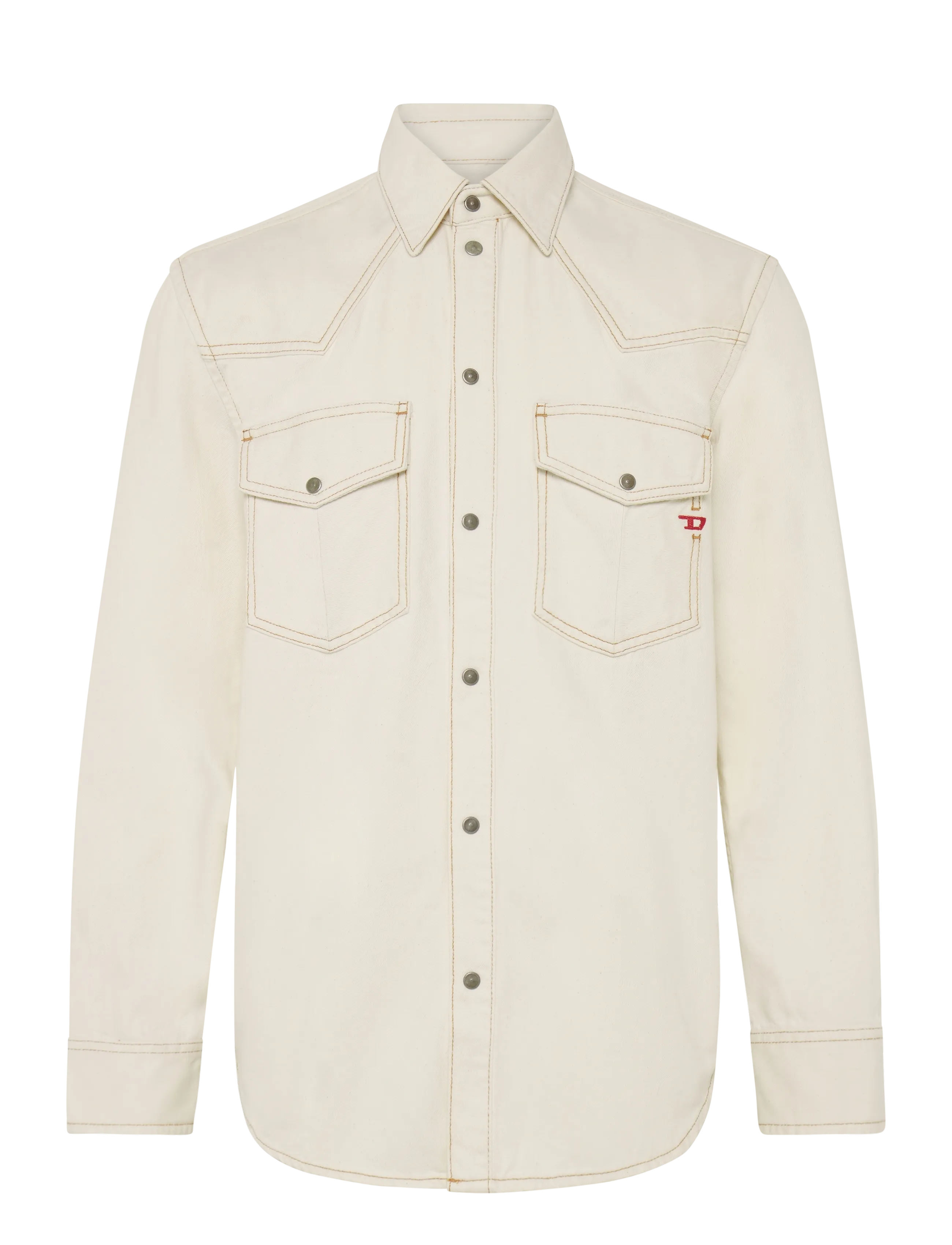 Diesel - Western shirt in denim - white - 1