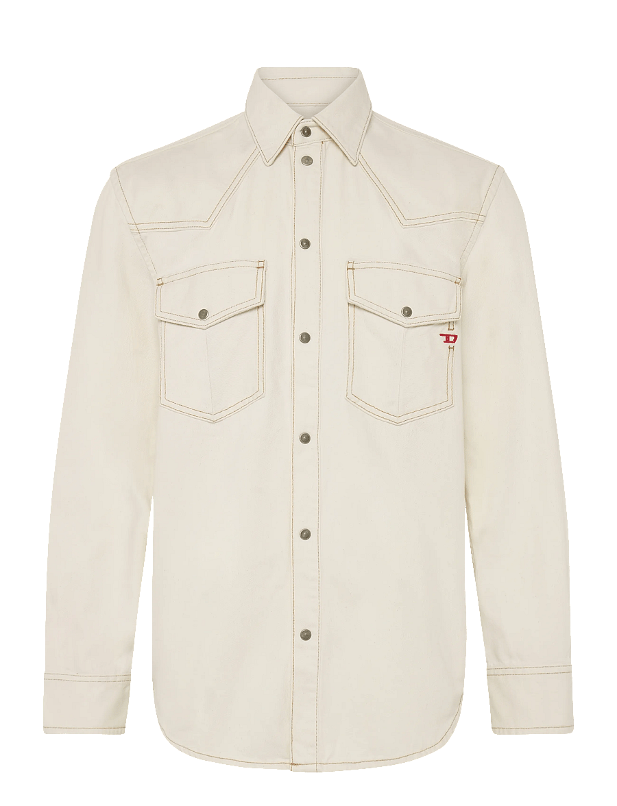 Diesel - Western shirt in denim - white - 1