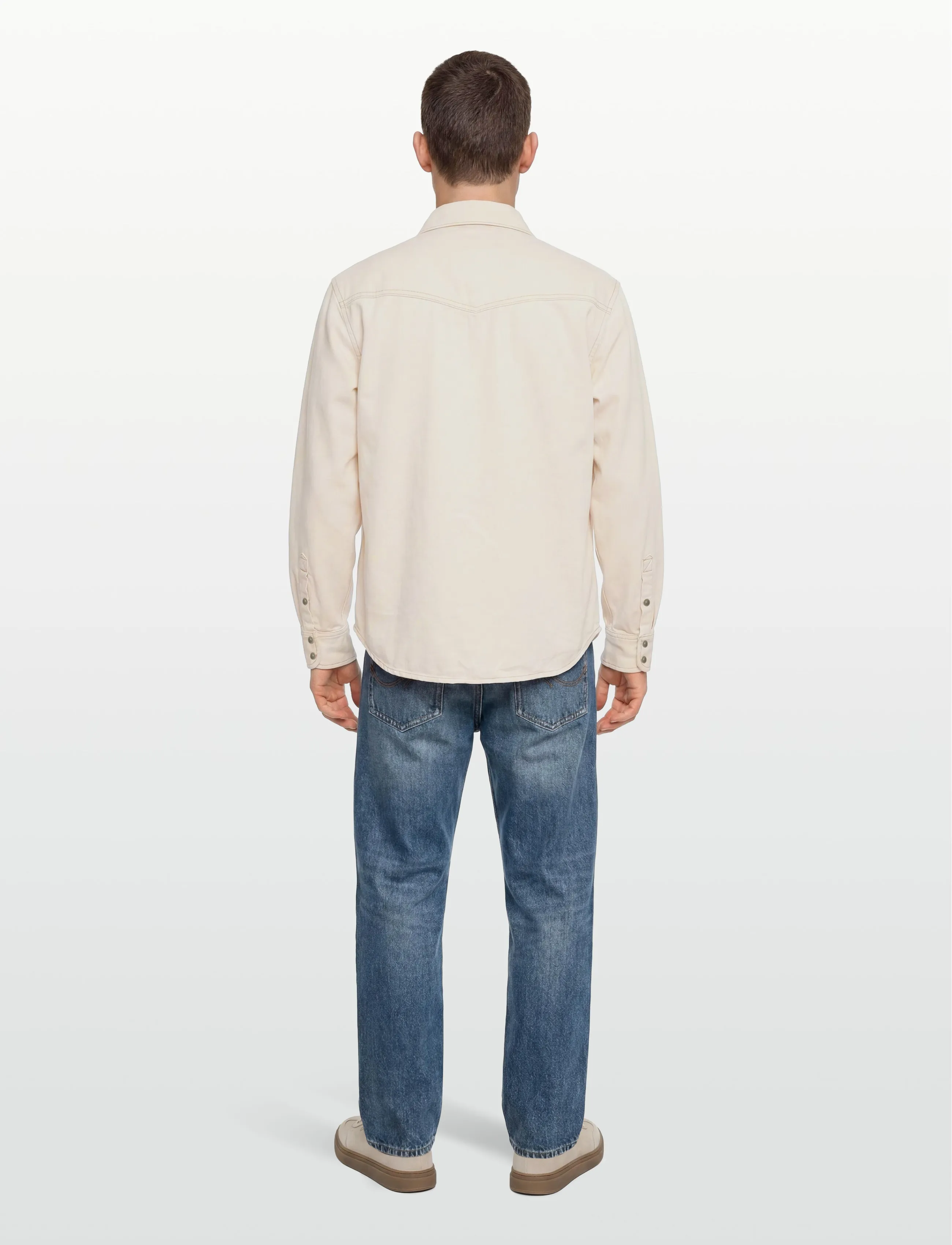 Diesel - Western shirt in denim - white - 4