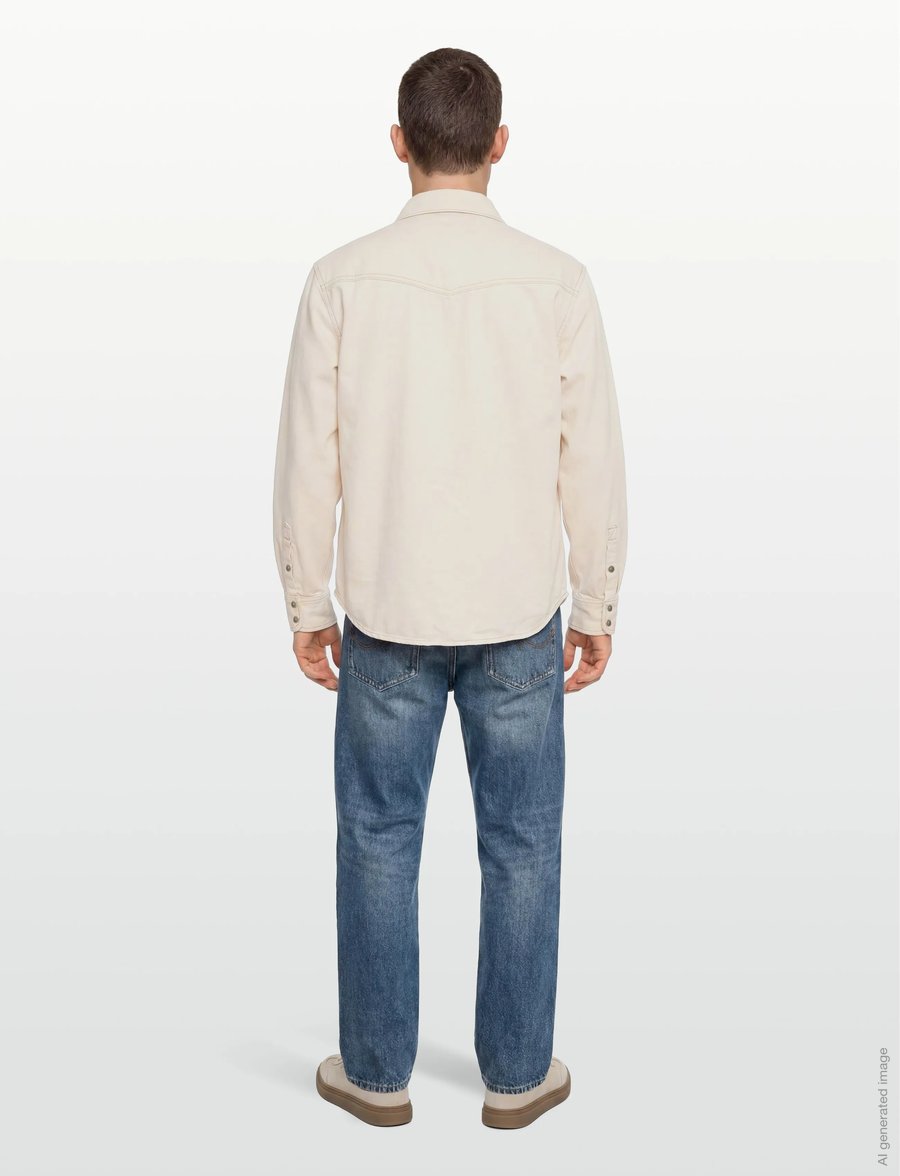Diesel - Western shirt in denim - white - 4