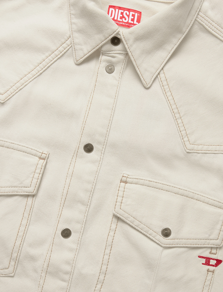 Diesel - Western shirt in denim - white - 5