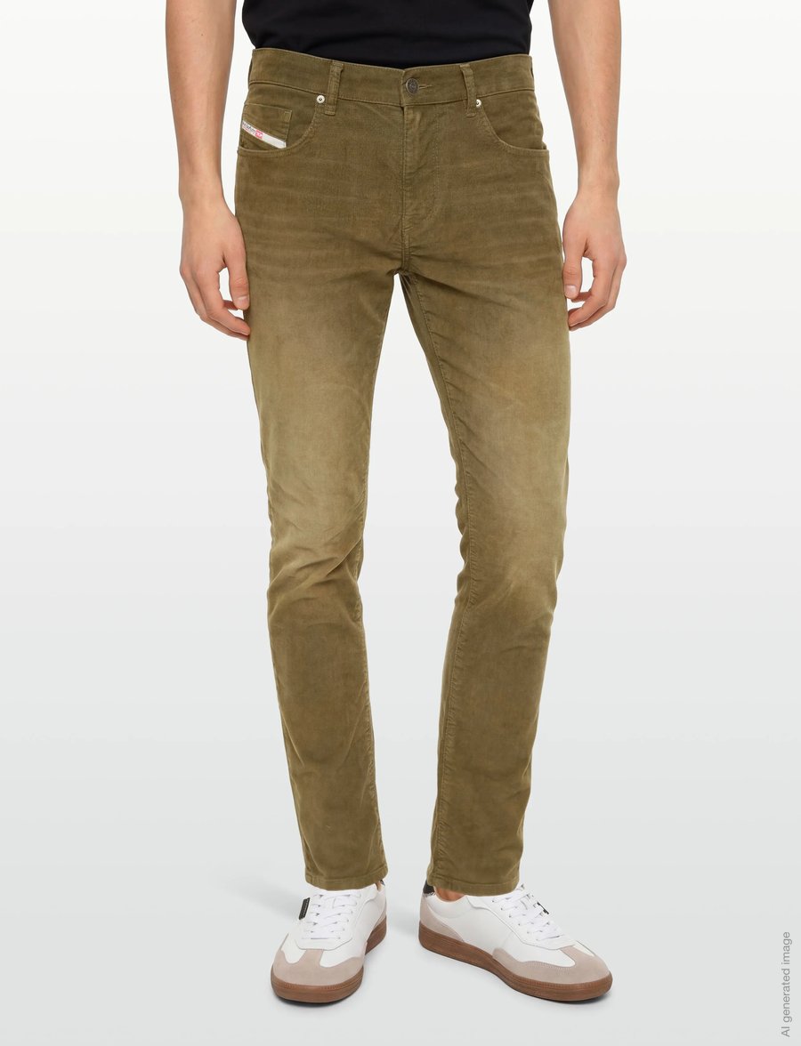 Diesel - D-Strukt Brown Cord Jeans - slim jeans - brown - 3